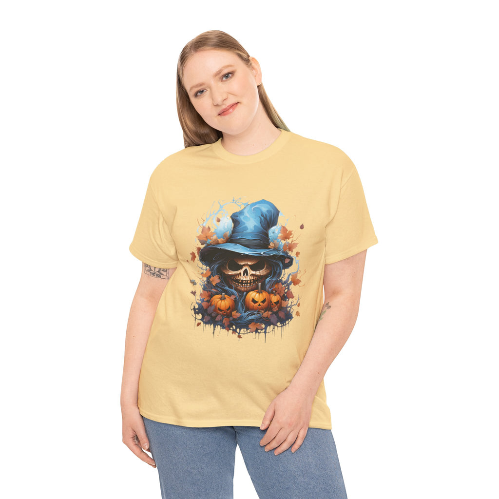 Skull Witch Unhappy Halloween Tee - Halloween Shirt, Spooky Tee, Pumpkin Shirt, Fall Apparel, Costume Top