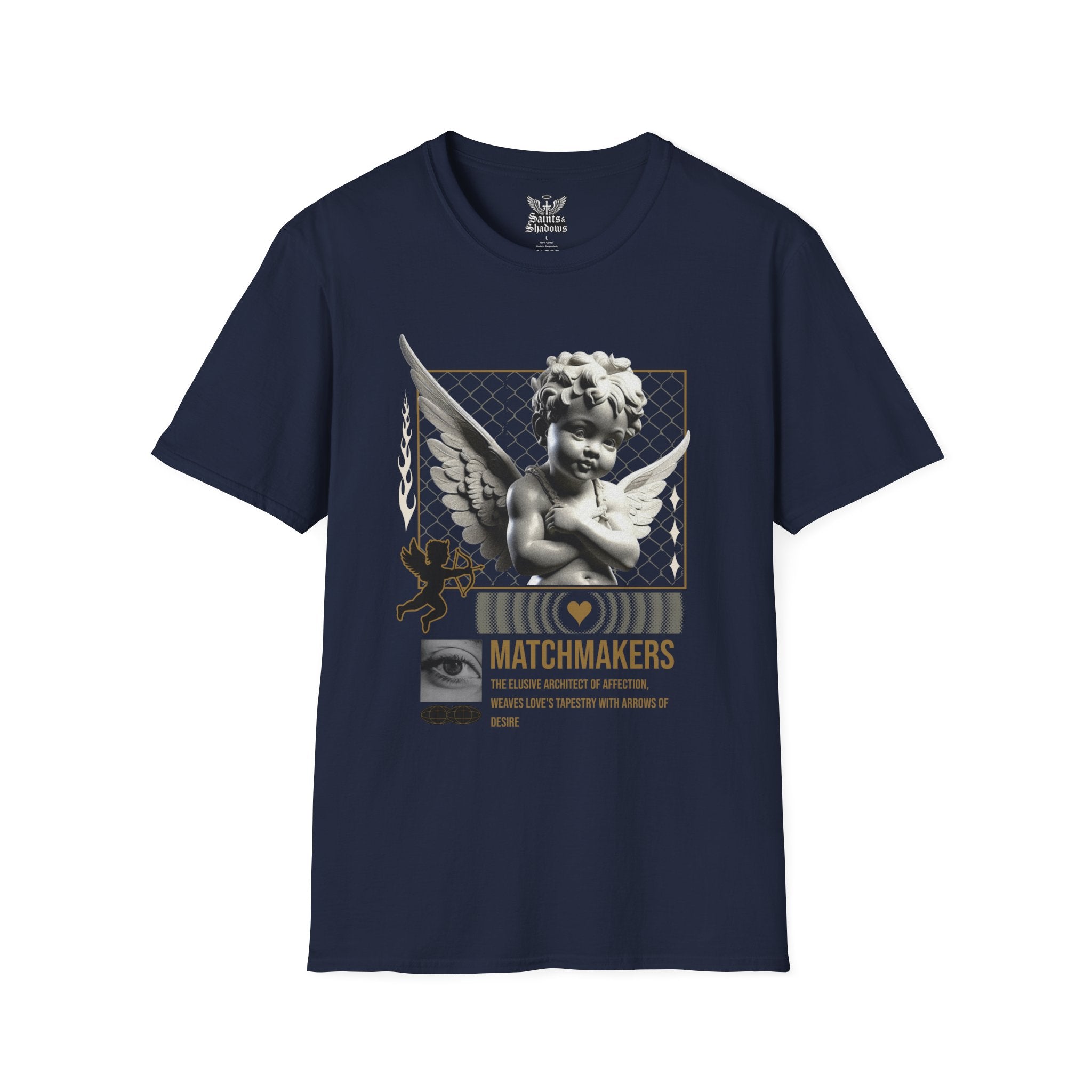 Saints and Shadows - Matchmaker, Angelic Artwork Unisex Softstyle T-Shirt, Casual Wear