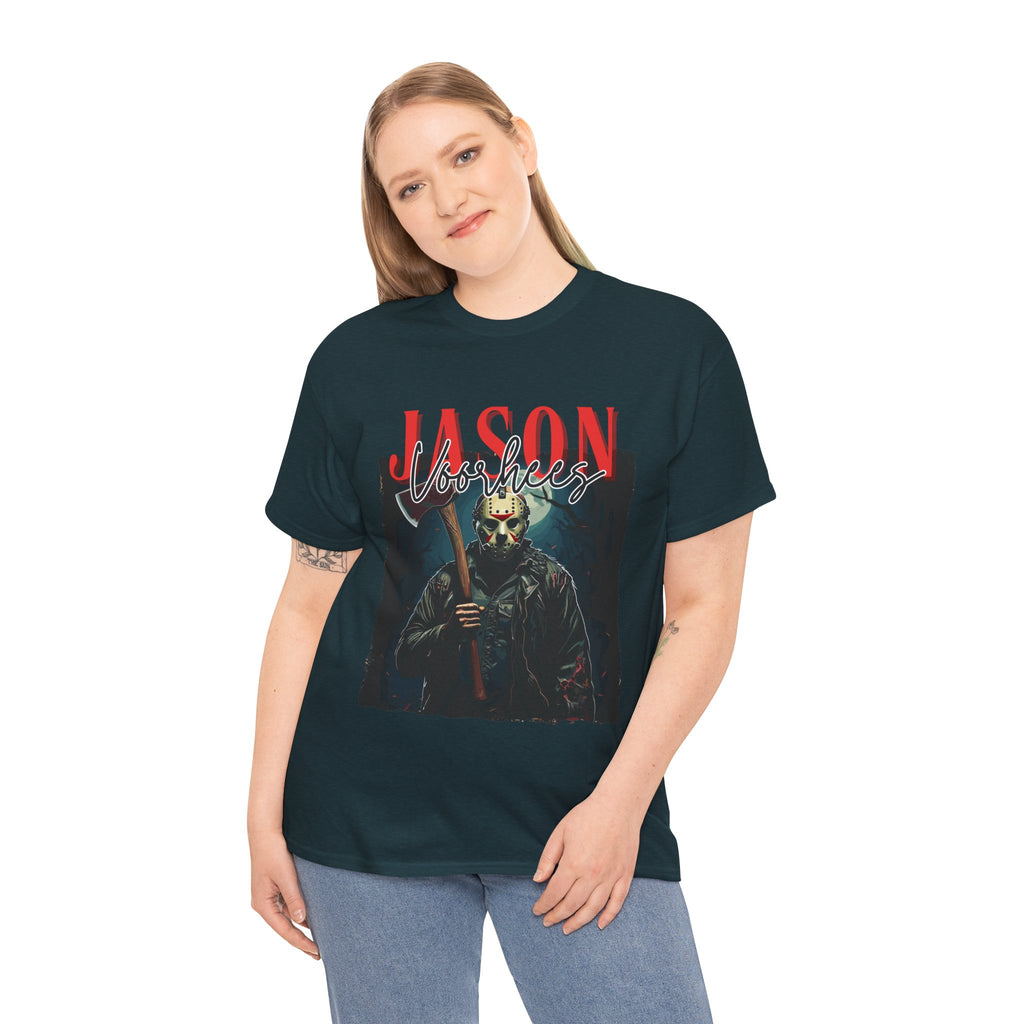 Jason Vorhees Horror Graphic Tee, Unisex Cotton Shirt, Halloween Costume, Horror Movie Gift, Spooky T-Shirt, Horror Fan Apparel