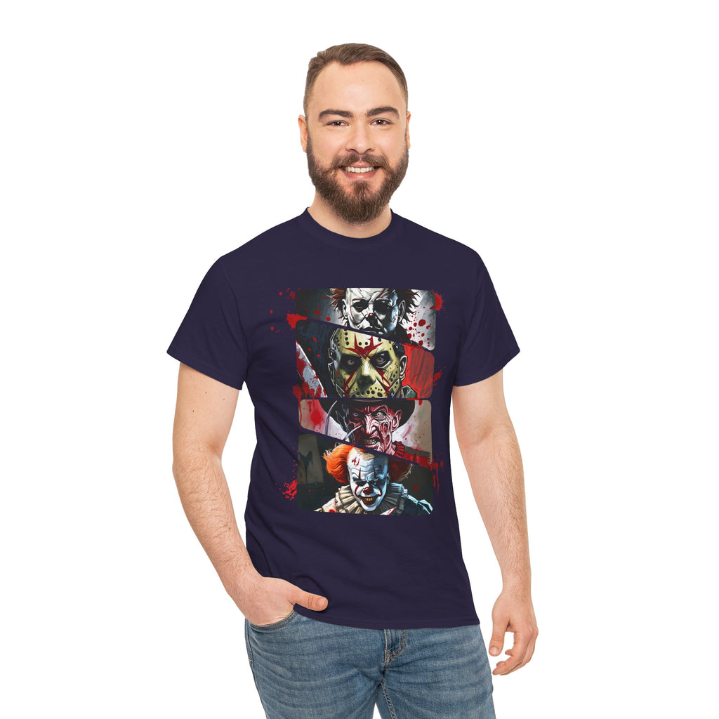 Horror Legends Horror Graphic Tee, Unisex Cotton Shirt, Halloween Costume, Horror Movie Gift, Spooky T-Shirt, Horror Fan Apparel