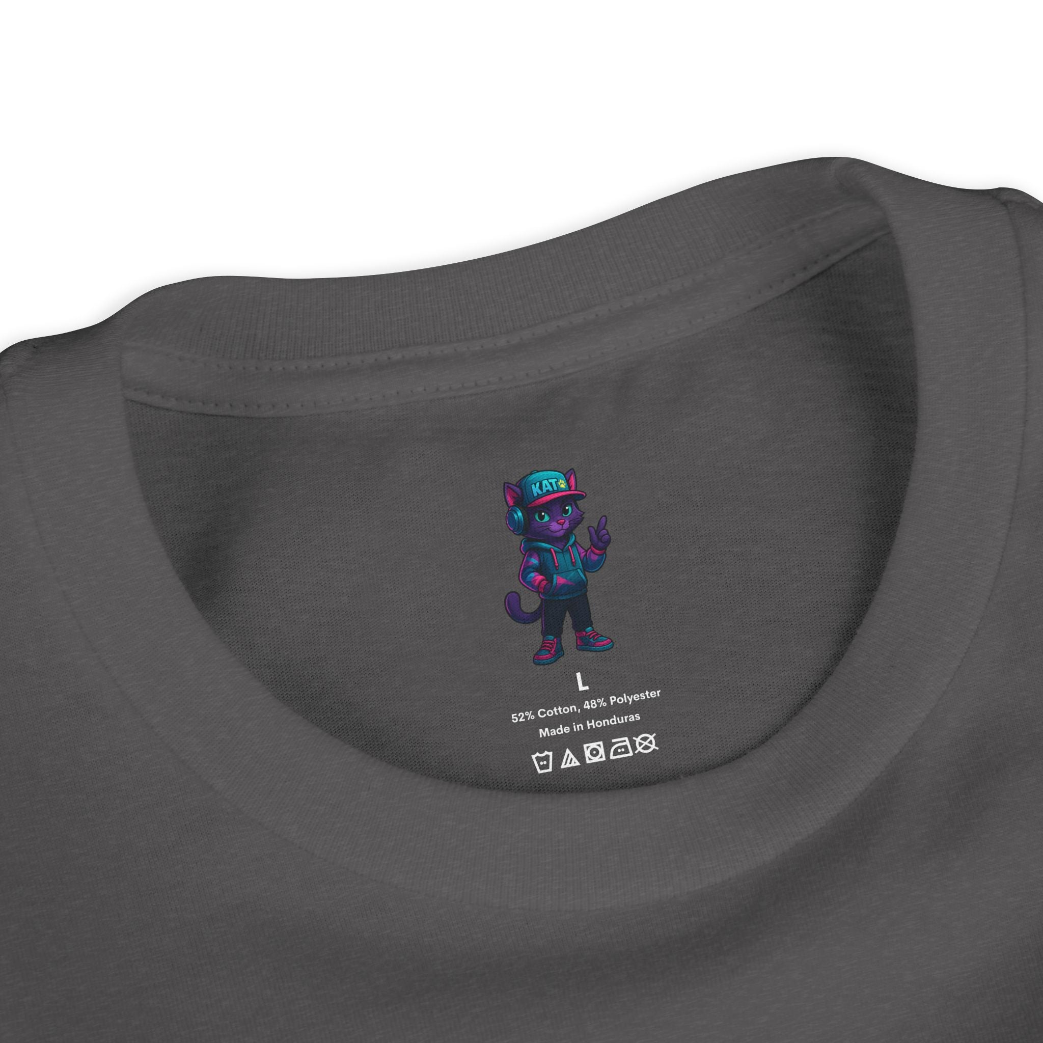 DJ KAT PAWS Paw-Sitive Waves Only, Youth Tee | Kids Surfing T-Shirt, Fun Cat Graphic Top, Summer Apparel, Gifts for Animal Lovers