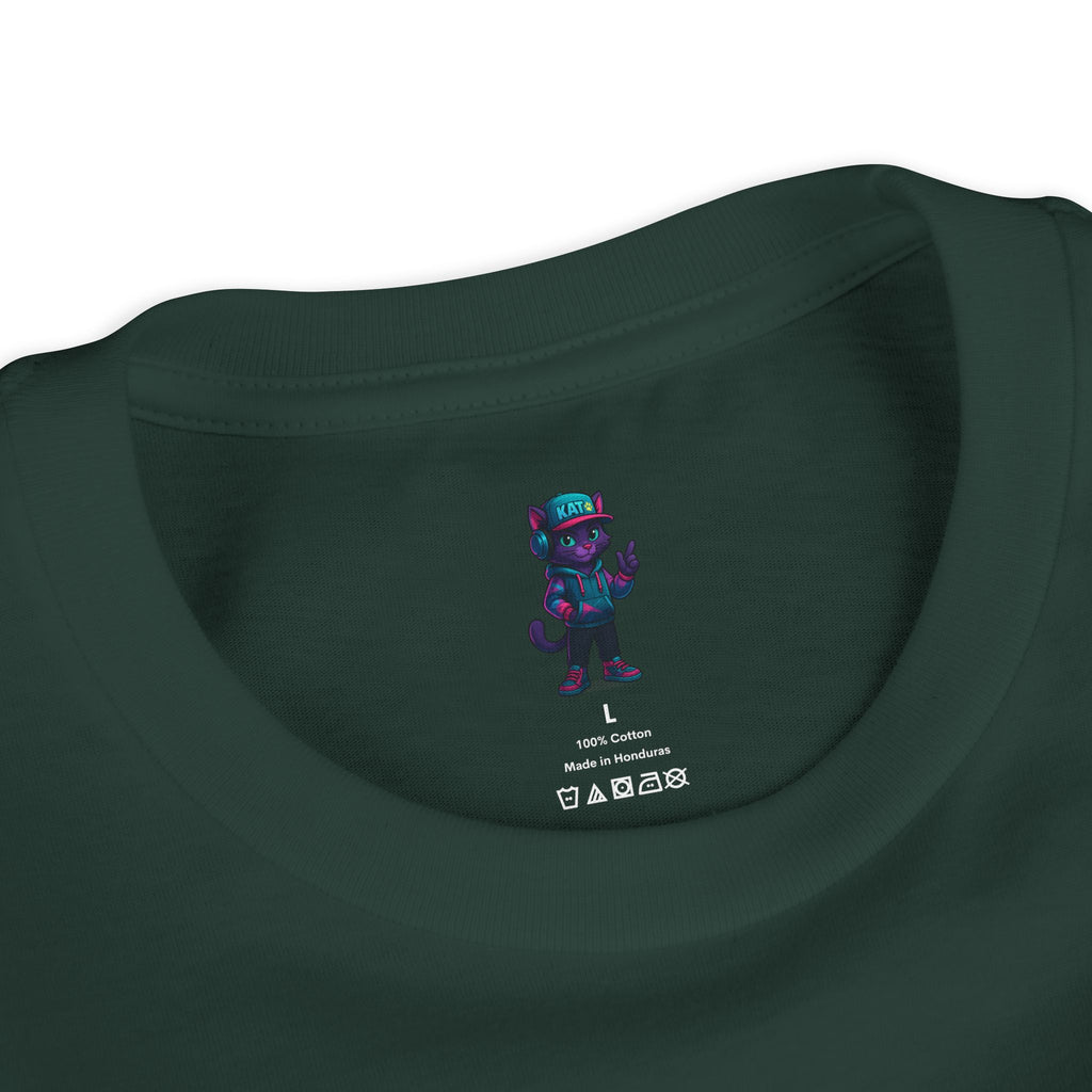DJ KAT PAWS Paw-Sitive Waves Only, Youth Tee | Kids Surfing T-Shirt, Fun Cat Graphic Top, Summer Apparel, Gifts for Animal Lovers