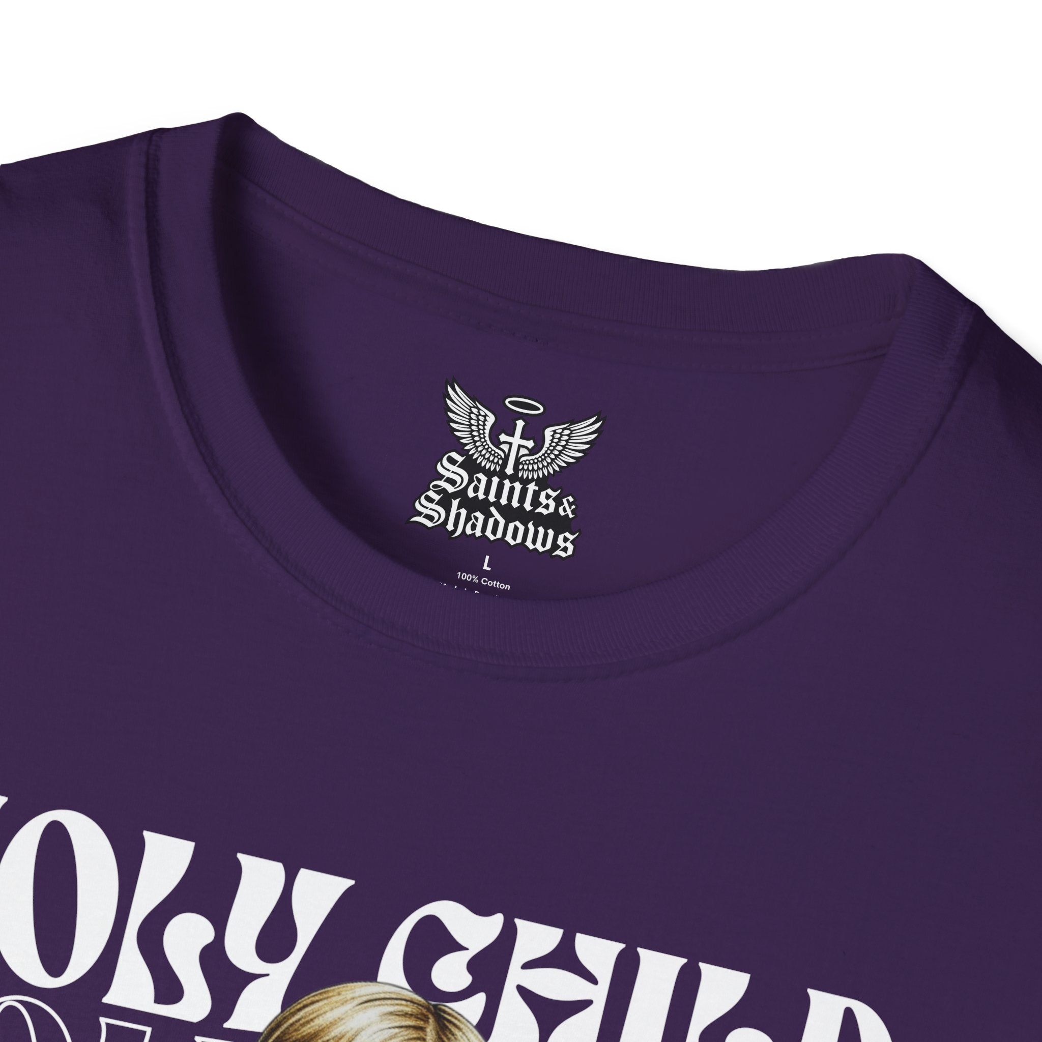 Saints and Shadows - Holy Child, Angelic Artwork Unisex Softstyle T-Shirt, Casual Wear