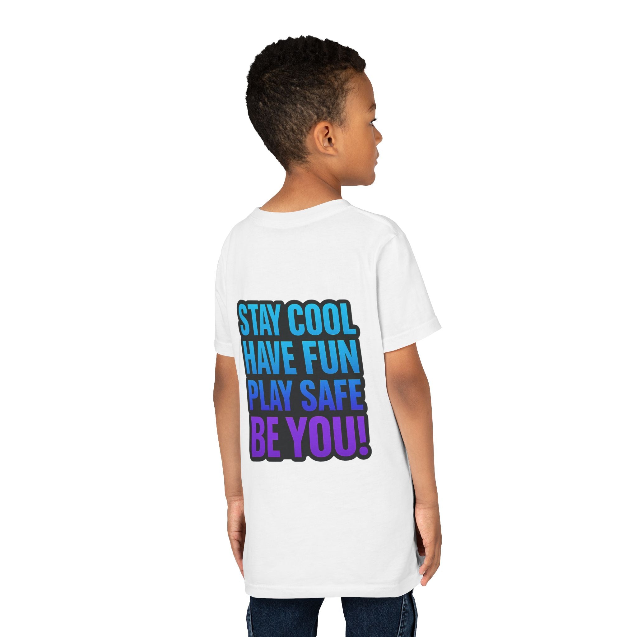 DJ KAT PAWS Paw-sitively Shredding, Skateboarding Youth Tee | Fun Summer Shirt, Motivational Kids T-Shirt, Birthday Gift for Boys & Girls