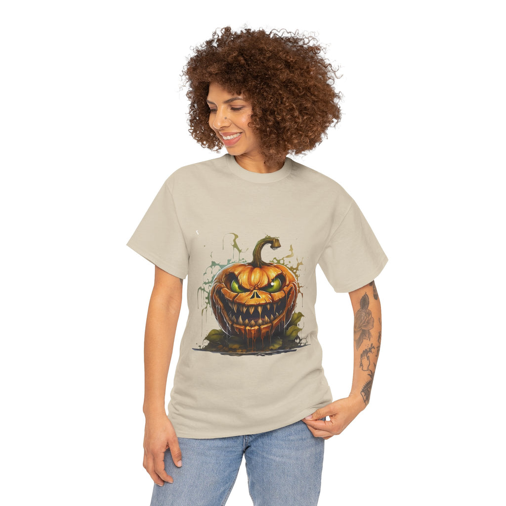 Spooky Pumpkin, Horror Graphic Tee, Unisex Cotton Shirt, Halloween Costume, Horror Movie Gift, Spooky T-Shirt, Horror Fan Apparel