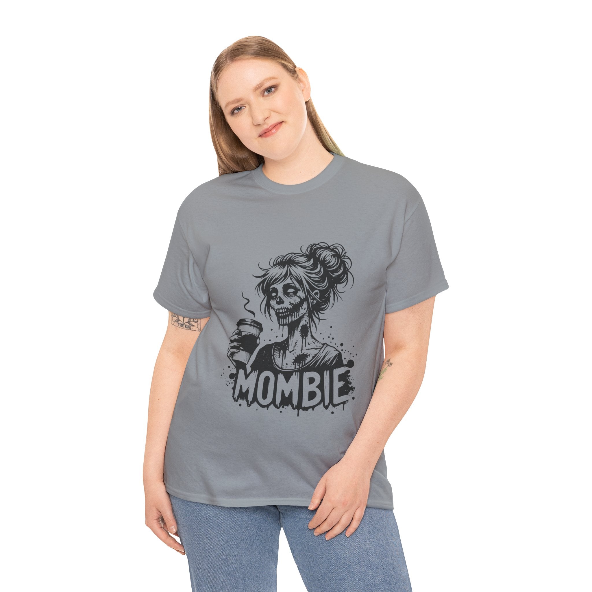 Mombie Unisex Tee, Perfect for Halloween, Gift for Moms, Relaxed Fit, Funny T-Shirt, Unique Graphic Tee, Casual Wear