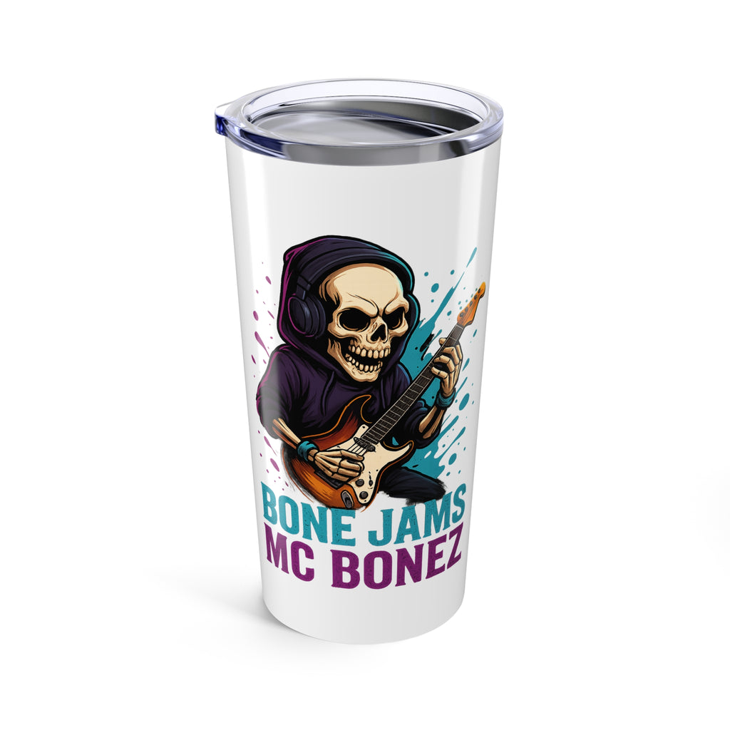 Bone Jams – MC Bonez 20oz Tumbler | Music Vibe Travel Mug for Music Lovers, Cool Drinkware & Party Gift