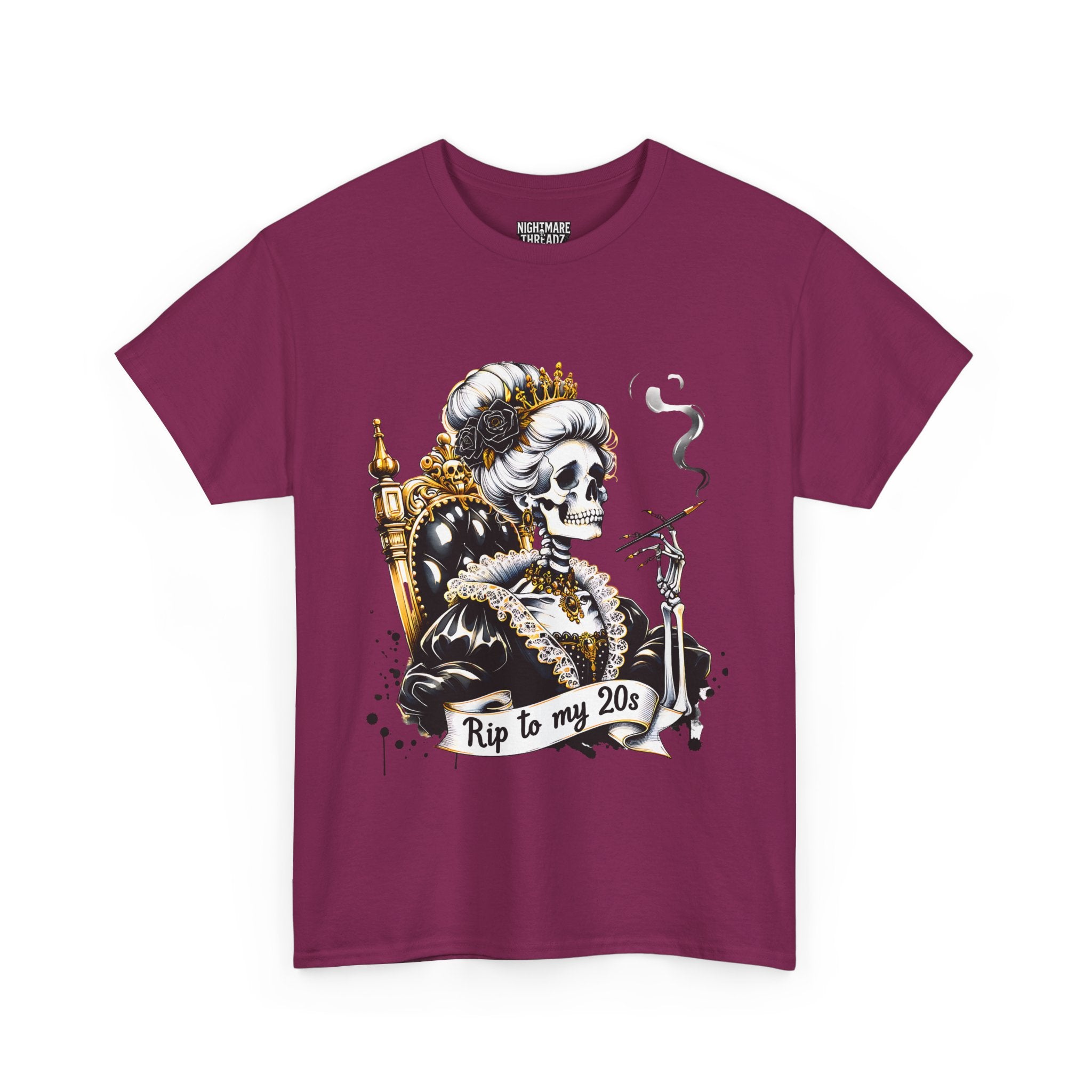 Rip to my 20s Tee, Heavy, Unisex Graphic Shirt, Birthday Gift, Casual Wear, Vintage Style, Floral Design T-shirt