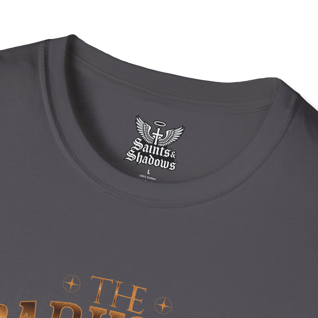 Saints and Shadows - The Darkside of Money, Angelic Artwork Unisex Softstyle T-Shirt, Casual Wear