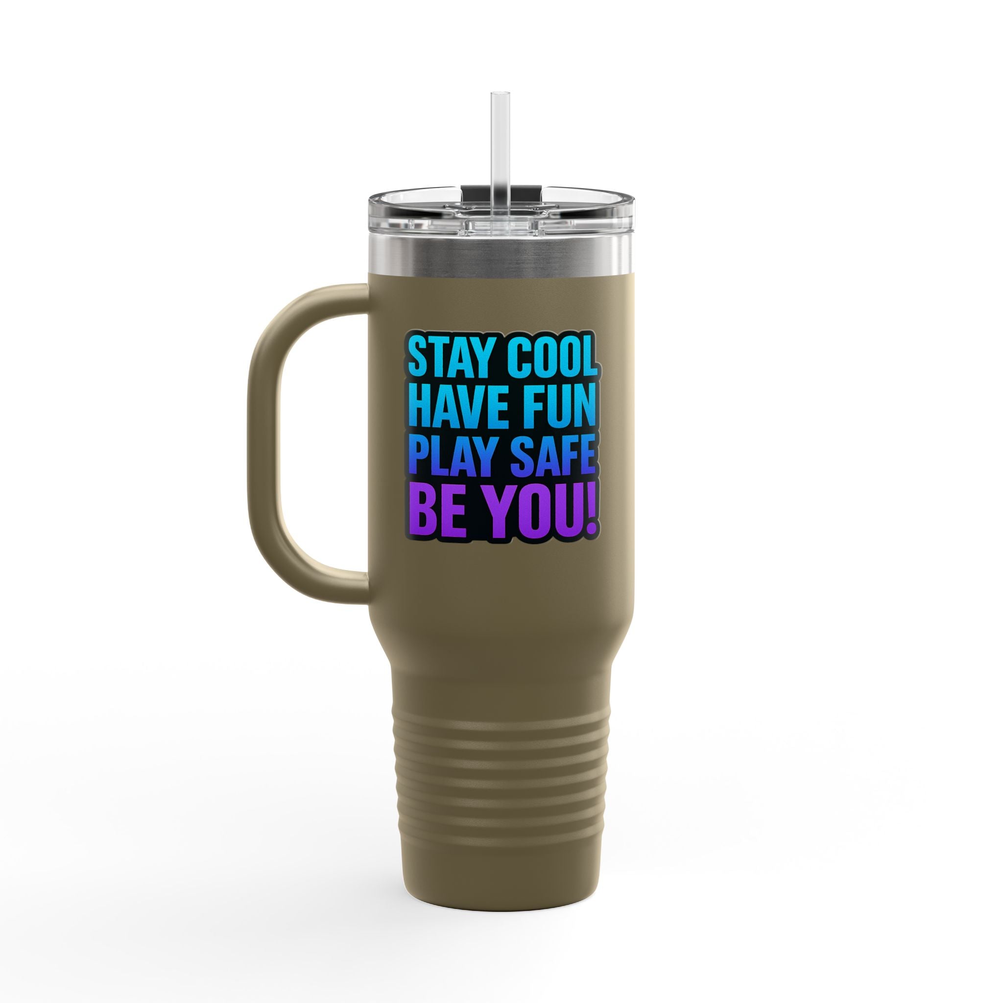 DJ KAT PAWS Purr-fectly Awesome | Travel Mug  - for Cat Lovers, 40oz Insulated Tumbler, Perfect for Road Trips, Gifts for Pet Owners.