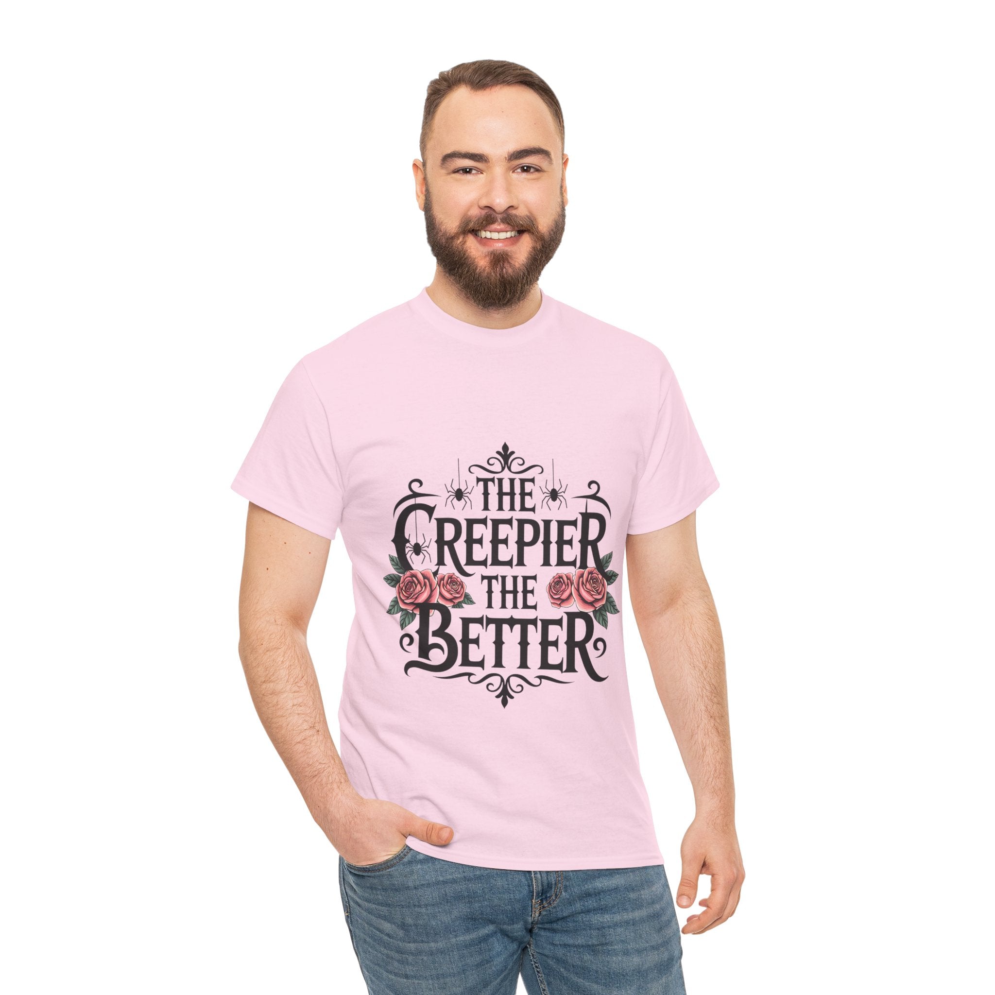 The Creepier the Better Tee, Perfect for Halloween, Casual Wear, Gift for Friends, Vintage Style, Unique Graphic T-Shirt