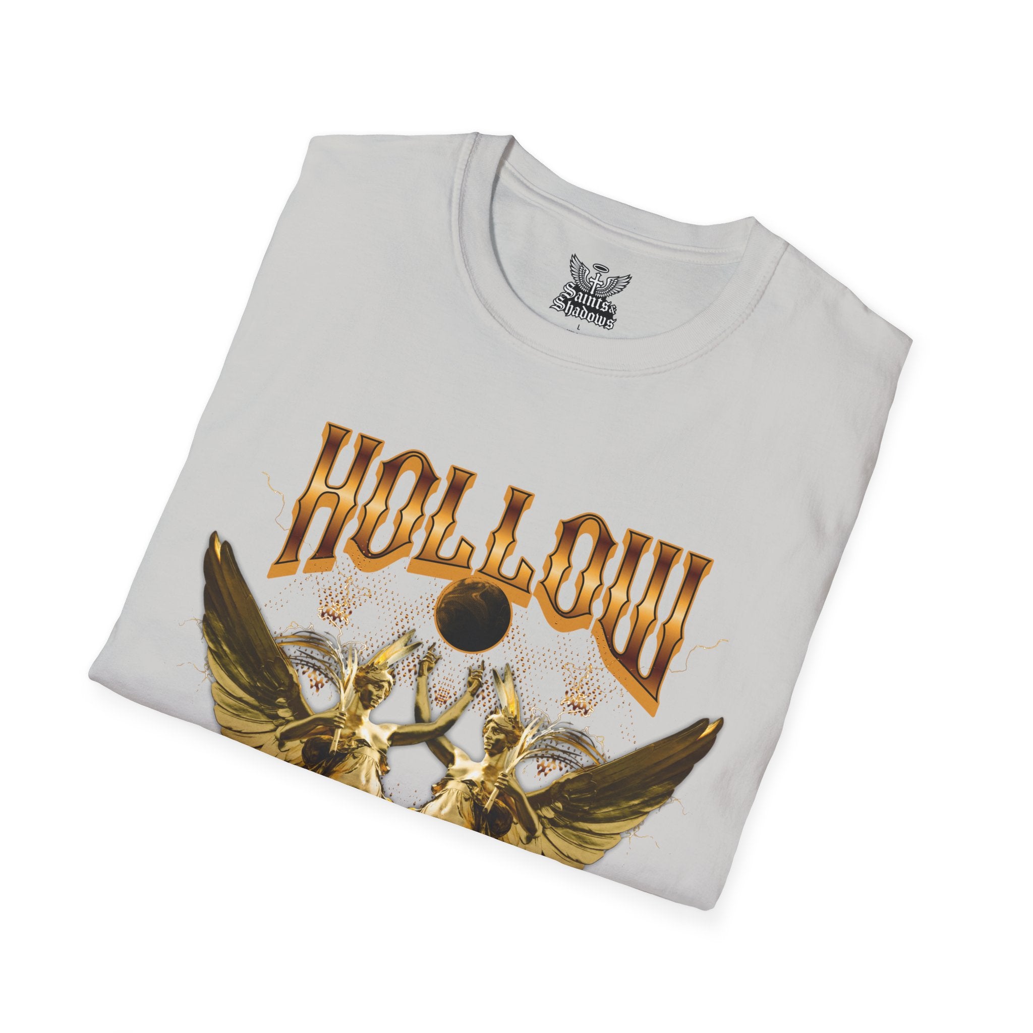 Saints and Shadows - Hollow, Angelic Artwork Unisex Softstyle T-Shirt, Casual Wear