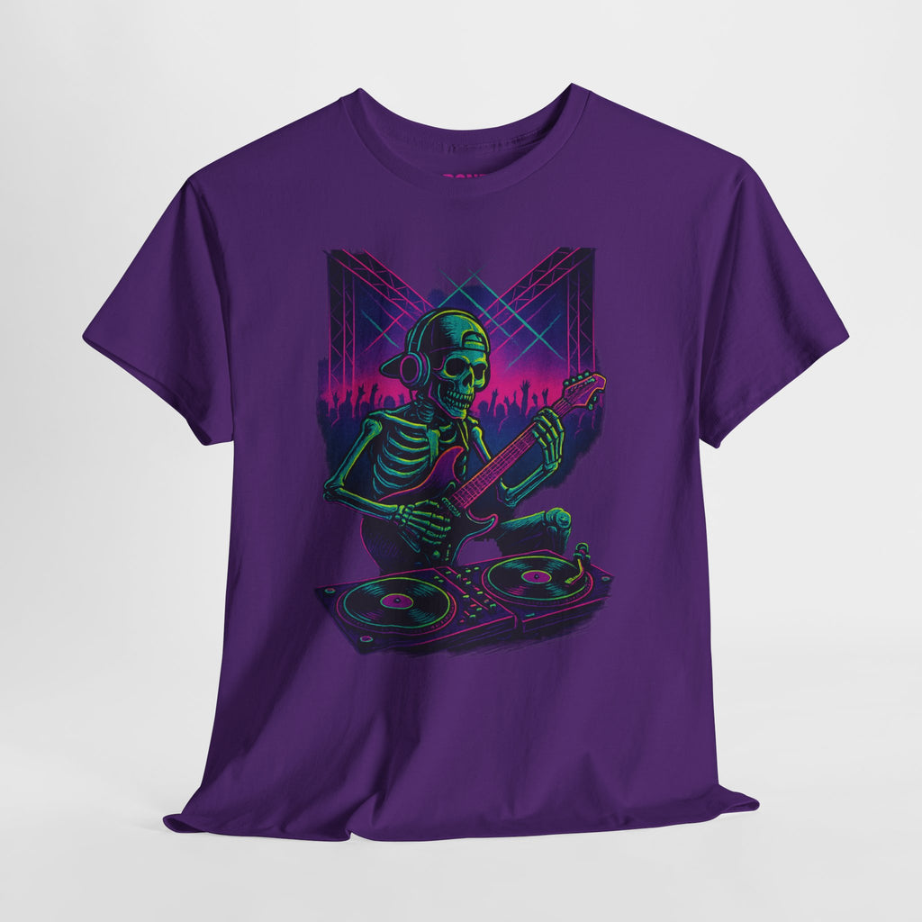 Bone Jams Rockin’ Skeleton, Tee | Loud Enough to Wake the Dead | Unisex Cotton Shirt for Music Lovers, Concerts, Halloween, Gifts