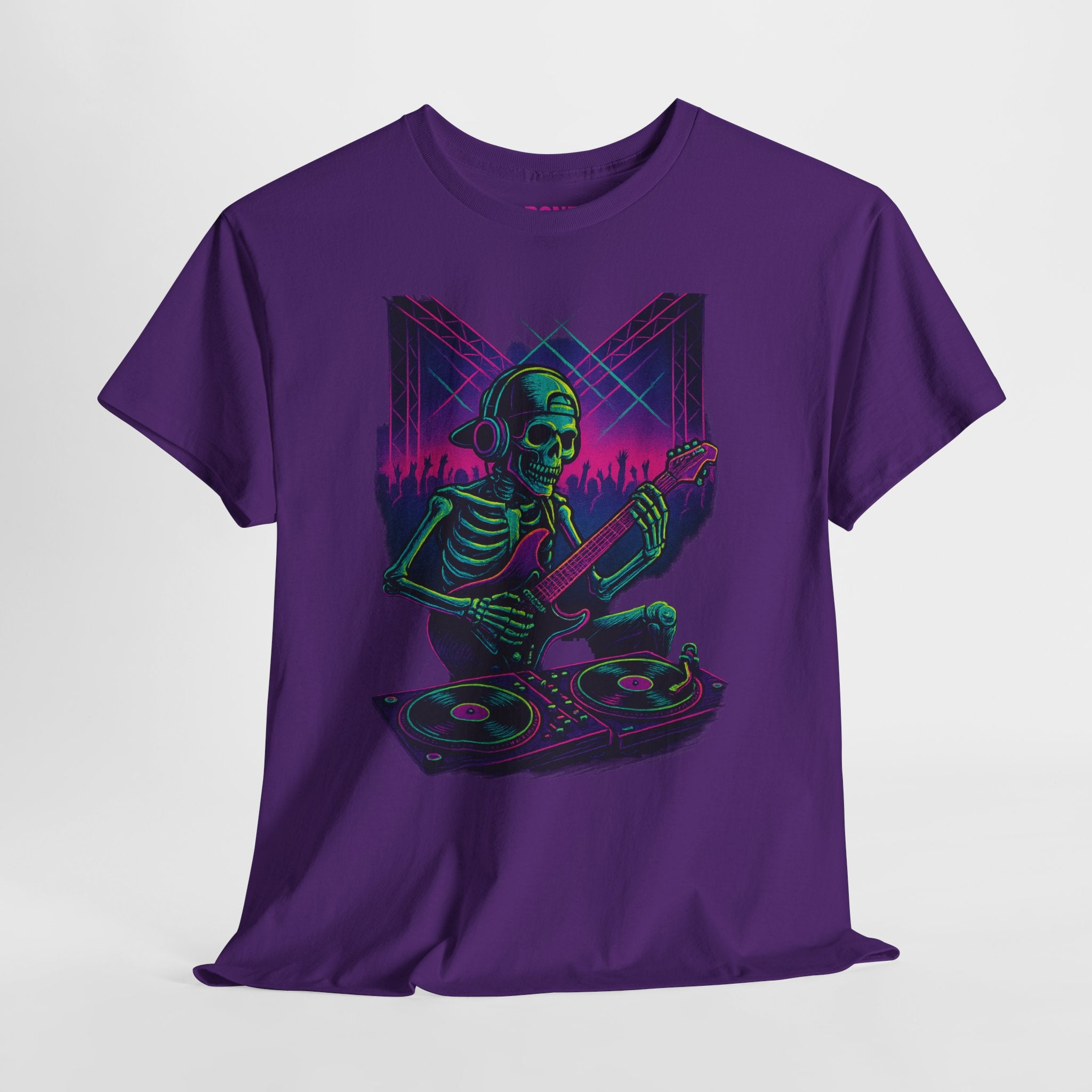 Bone Jams Rockin’ Skeleton, Tee | Loud Enough to Wake the Dead | Unisex Cotton Shirt for Music Lovers, Concerts, Halloween, Gifts