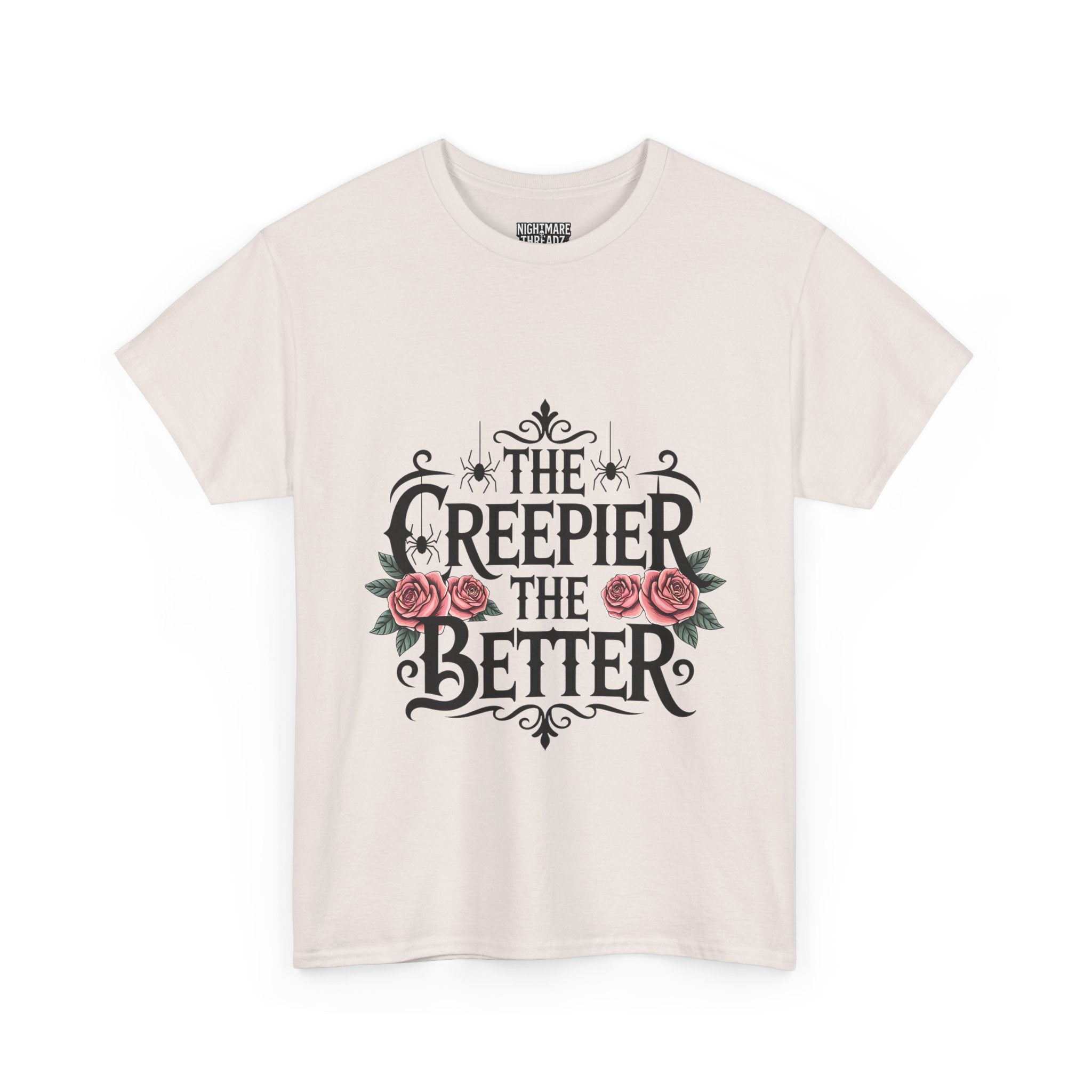 The Creepier the Better Tee, Perfect for Halloween, Casual Wear, Gift for Friends, Vintage Style, Unique Graphic T-Shirt