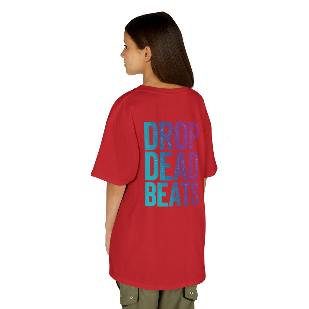 Bone Jams MC Bonez Kids Tee | Drummer Edition | Halloween Costume, Birthday Gift & Drop Dead Beats Apparel