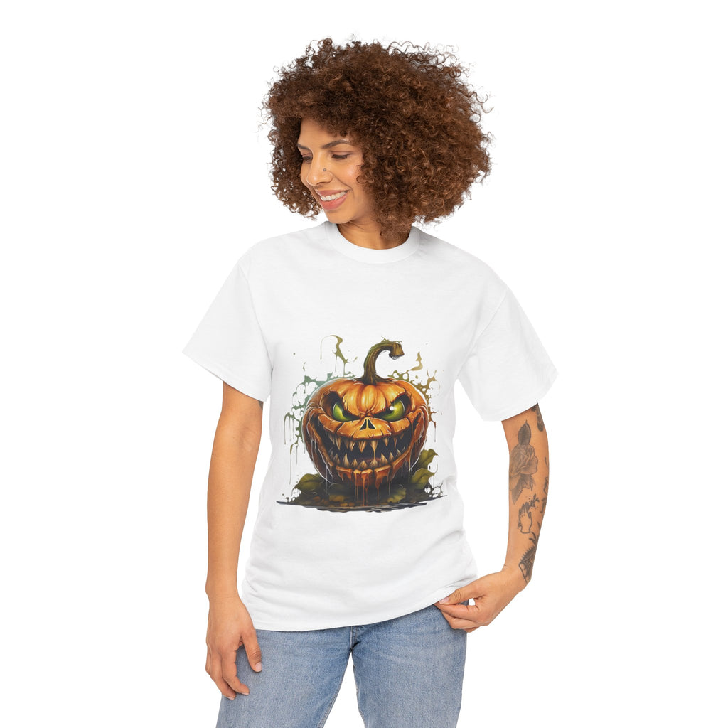 Spooky Pumpkin, Horror Graphic Tee, Unisex Cotton Shirt, Halloween Costume, Horror Movie Gift, Spooky T-Shirt, Horror Fan Apparel