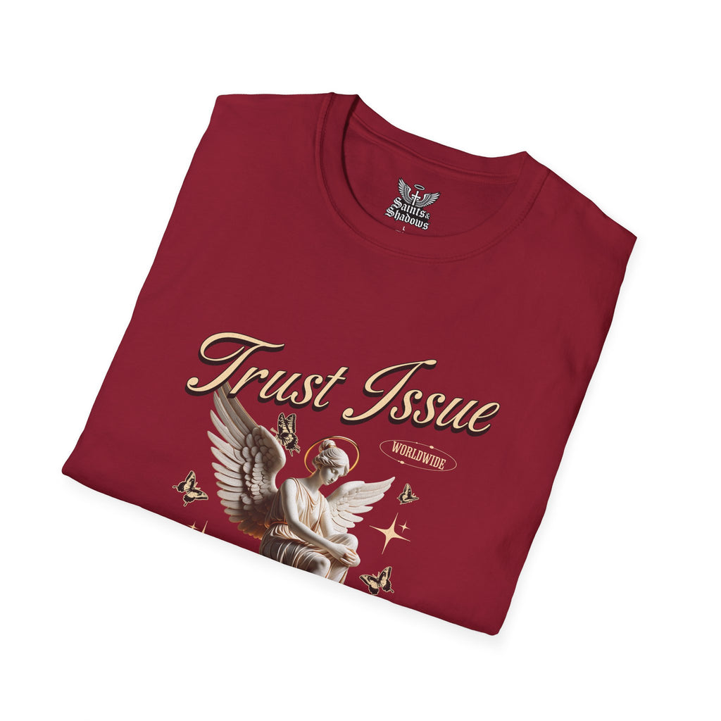 Saints and Shadows - Trust Issue, Angelic Artwork Unisex Softstyle T-Shirt, Casual Wear