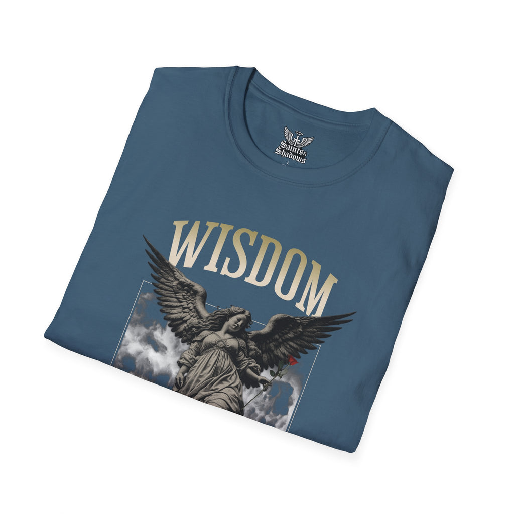 Saints and Shadows - Wisdom, Angelic Artwork Unisex Softstyle T-Shirt, Casual Wear