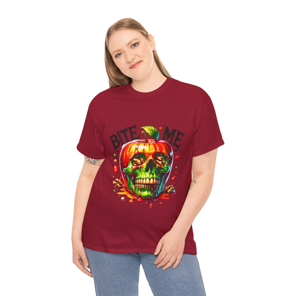 Bite Me Skull T-Shirt, Fun Graphic Tee, Halloween Costume Top, Trendy Casual Wear, Unique Gift Idea for Friends