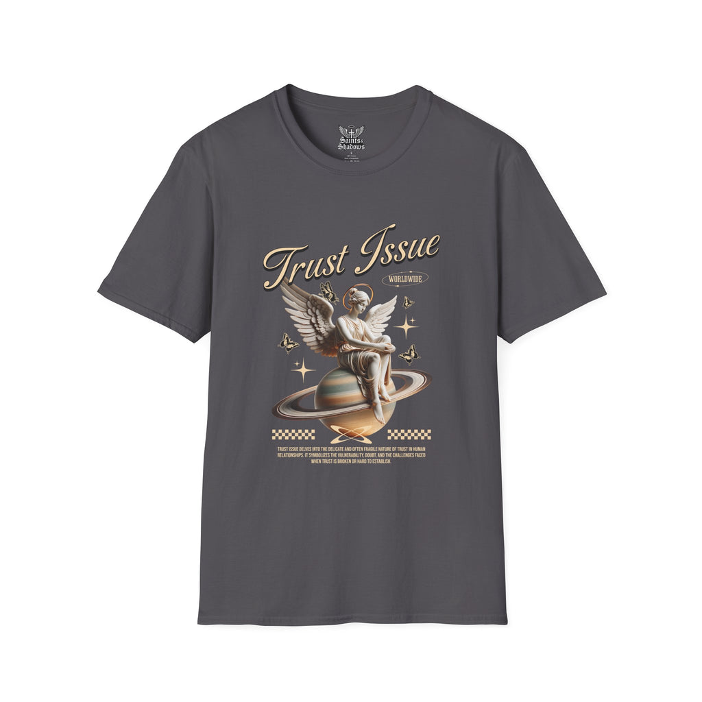 Saints and Shadows - Trust Issue, Angelic Artwork Unisex Softstyle T-Shirt, Casual Wear
