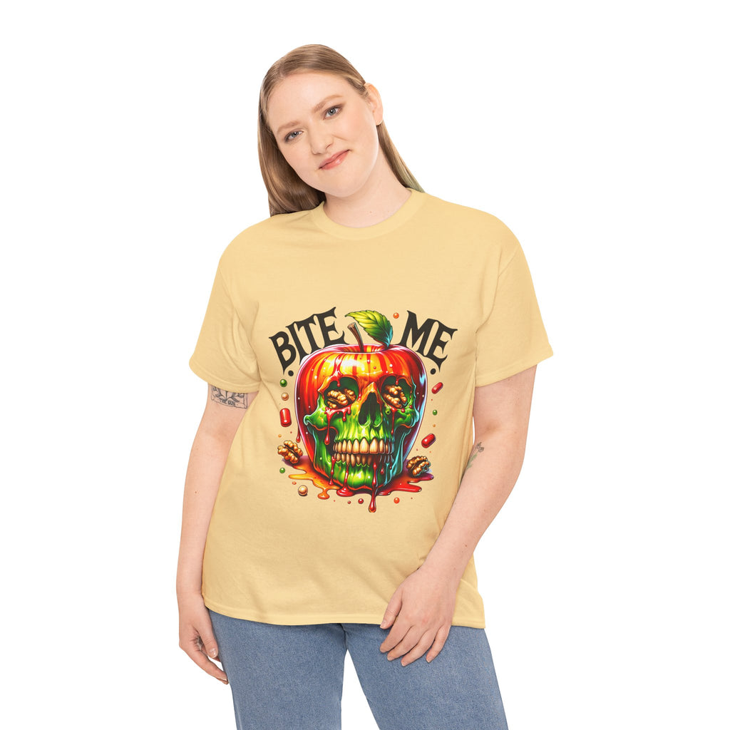 Bite Me Skull T-Shirt, Fun Graphic Tee, Halloween Costume Top, Trendy Casual Wear, Unique Gift Idea for Friends