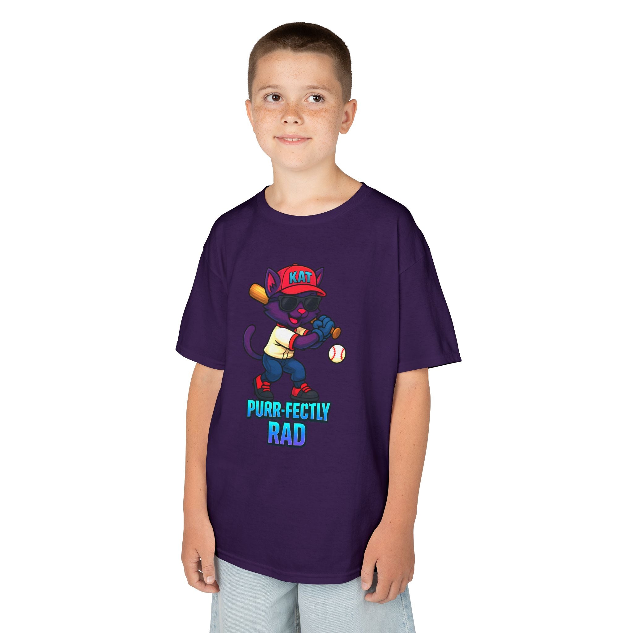 DJ KAT PAWS Purr-fectly Rad Kids Tee | Cool Apparel for Boys & Girls, Motivational Summer Wear & Playful Gift