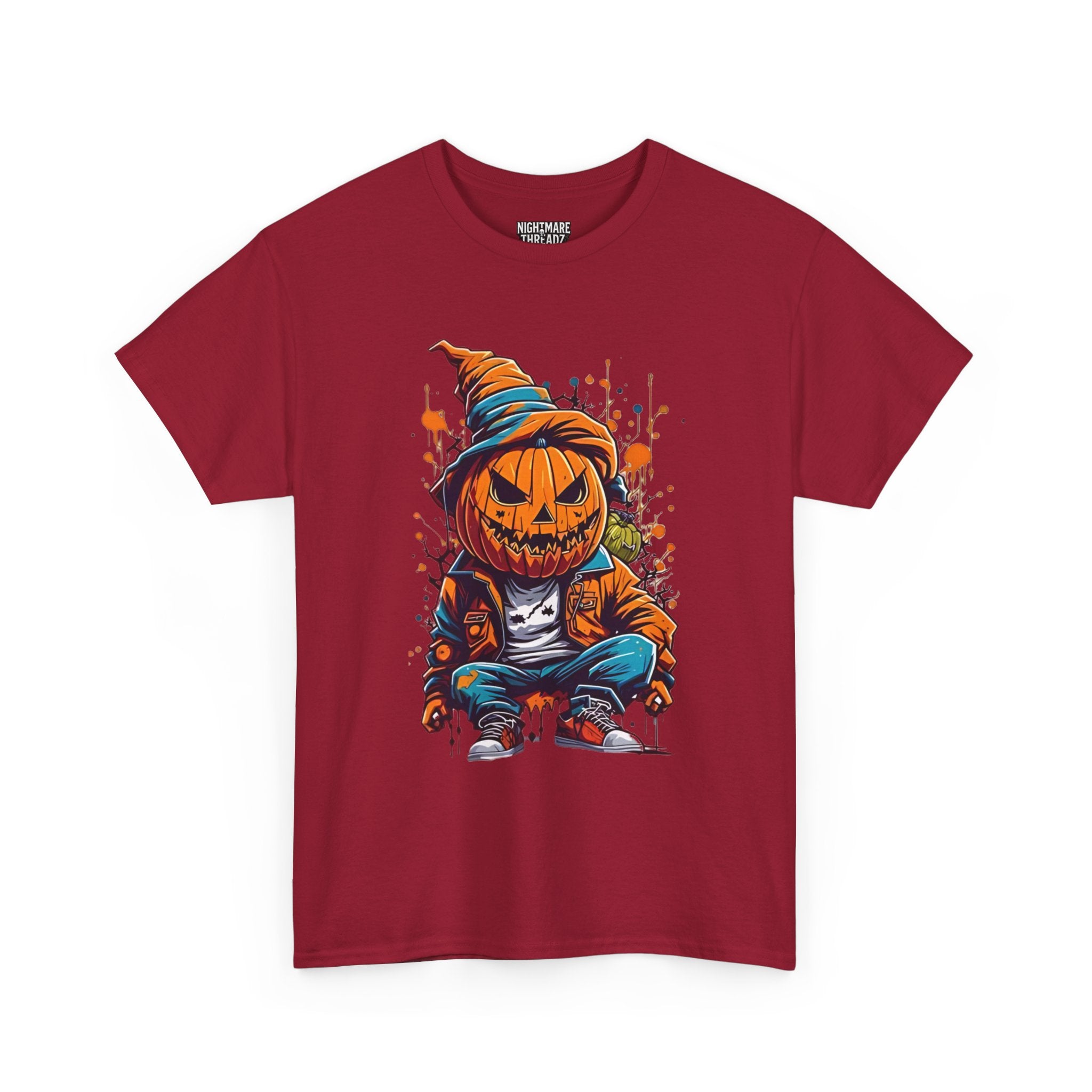 Scary Pumpkin, Horror Graphic Tee, Unisex Cotton Shirt, Halloween Costume, Horror Movie Gift, Spooky T-Shirt, Horror Fan Apparel