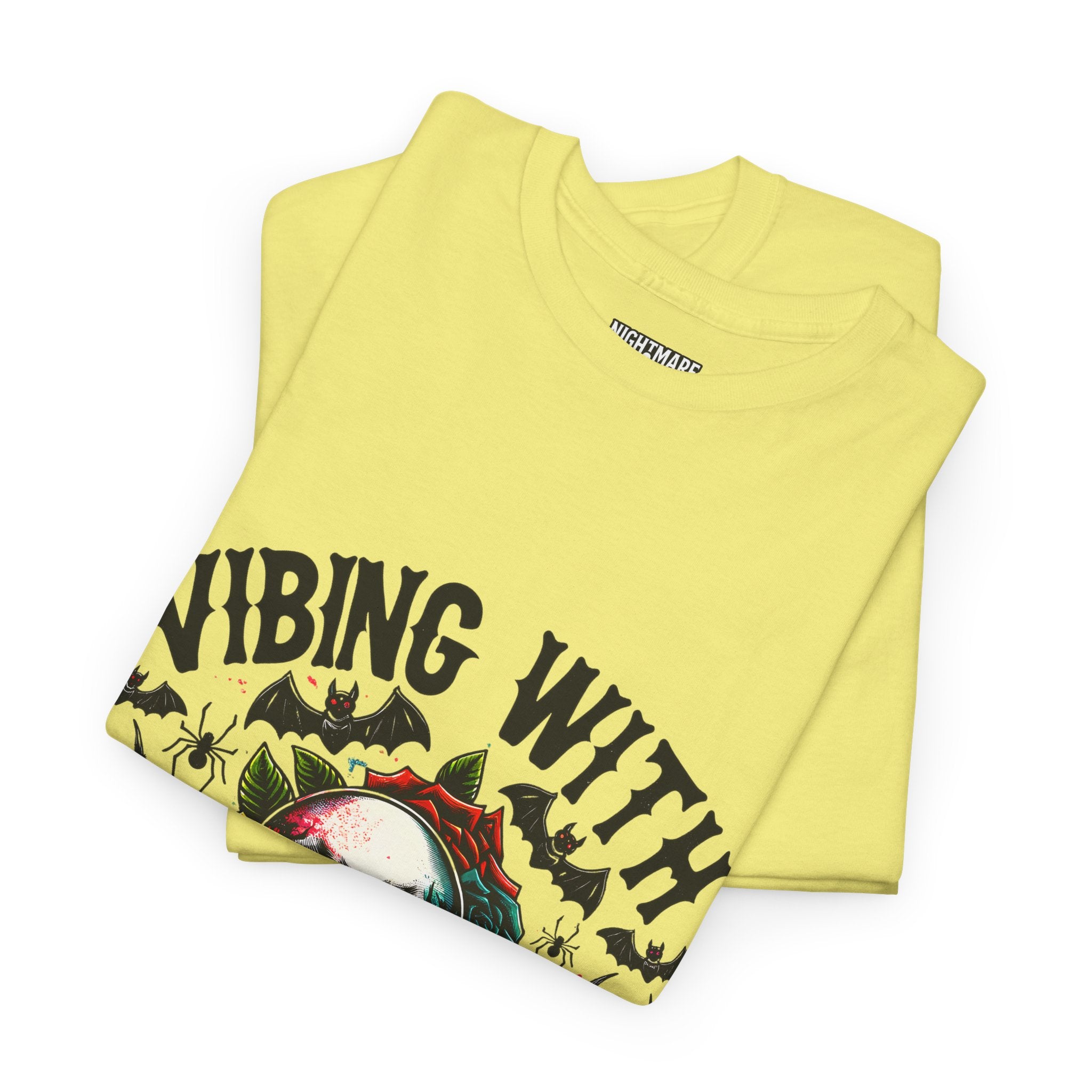 Vibing With My Demons, Halloween Skeleton & Pumpkin Tee, Spooky Season Apparel, Fall Fashion, Gift for Halloween Lovers