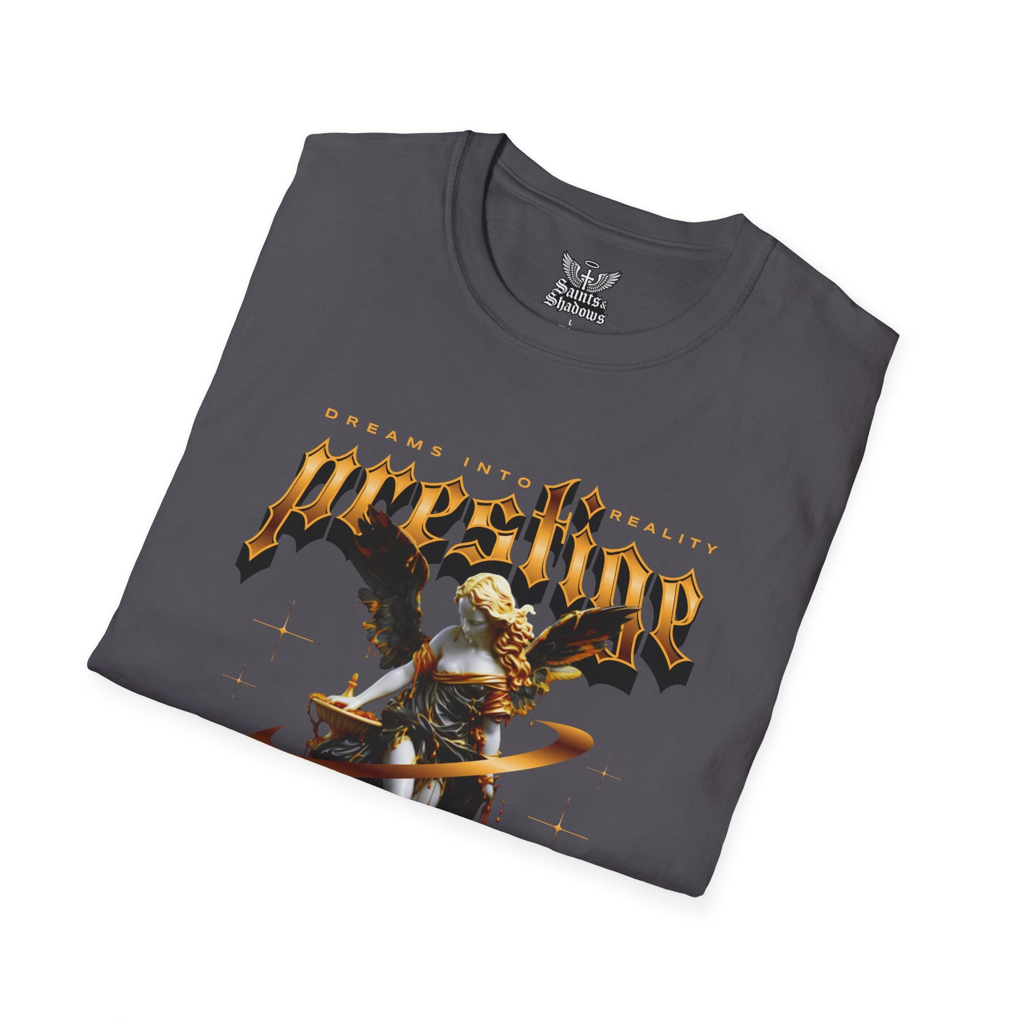 Saints and Shadows - Prestige, Angelic Artwork Unisex Softstyle T-Shirt, Casual Wear