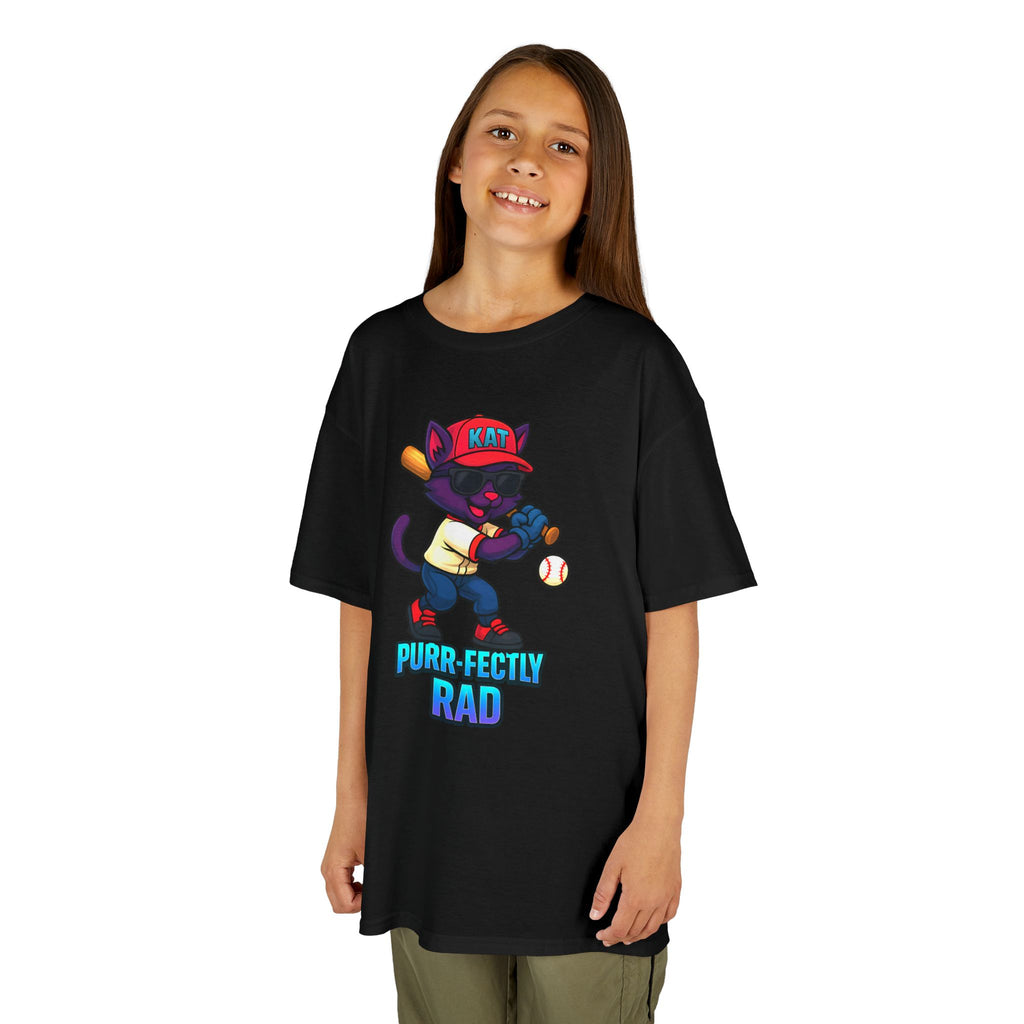 DJ KAT PAWS Purr-fectly Rad Kids Tee | Cool Apparel for Boys & Girls, Motivational Summer Wear & Playful Gift