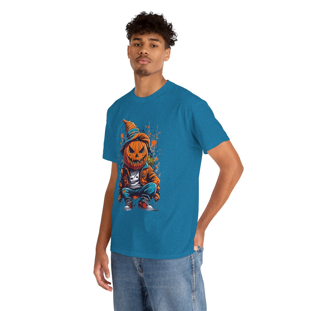 Scary Pumpkin, Horror Graphic Tee, Unisex Cotton Shirt, Halloween Costume, Horror Movie Gift, Spooky T-Shirt, Horror Fan Apparel
