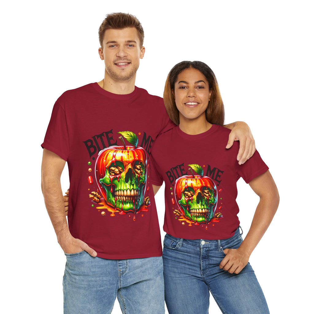 Bite Me Skull T-Shirt, Fun Graphic Tee, Halloween Costume Top, Trendy Casual Wear, Unique Gift Idea for Friends