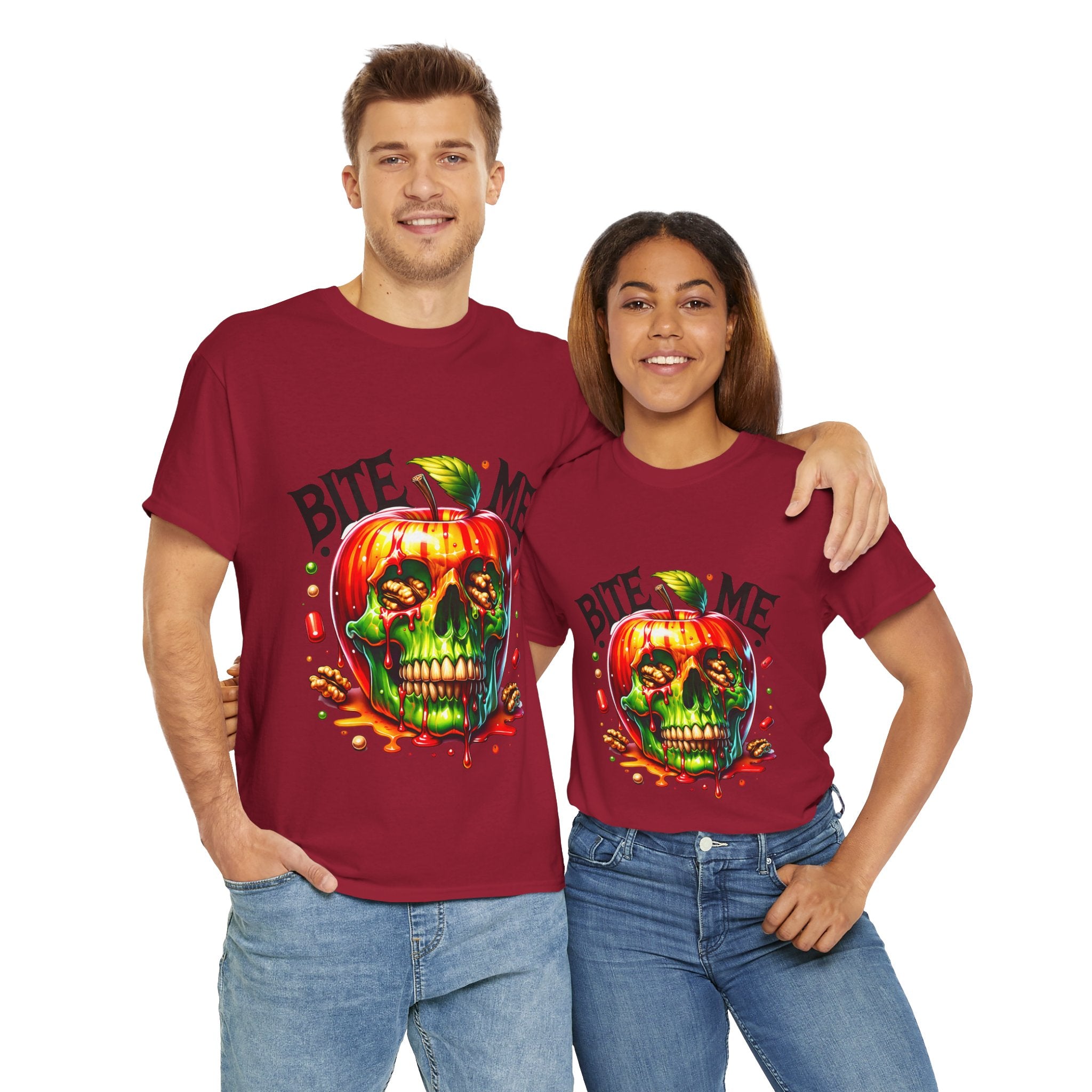 Bite Me Skull T-Shirt, Fun Graphic Tee, Halloween Costume Top, Trendy Casual Wear, Unique Gift Idea for Friends