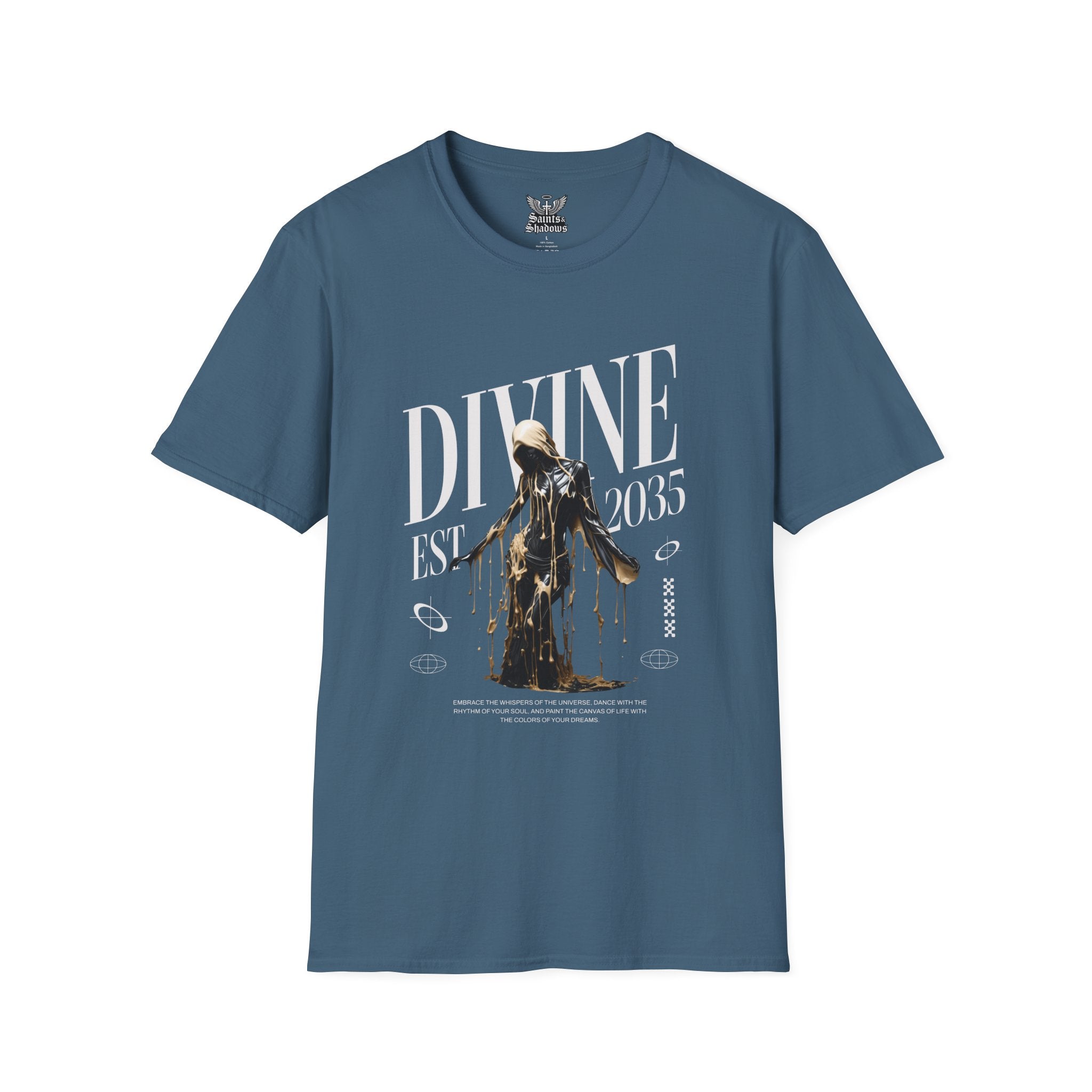 Saints and Shadows - Divine, Angelic Artwork Unisex Softstyle T-Shirt, Casual Wear