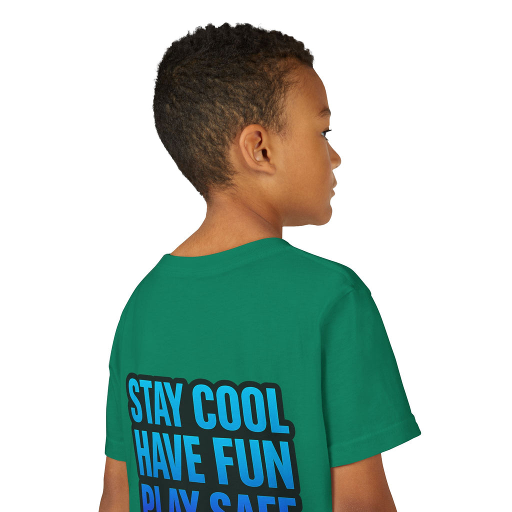 DJ KAT PAWS Paw-sitively Shredding, Skateboarding Youth Tee | Fun Summer Shirt, Motivational Kids T-Shirt, Birthday Gift for Boys & Girls