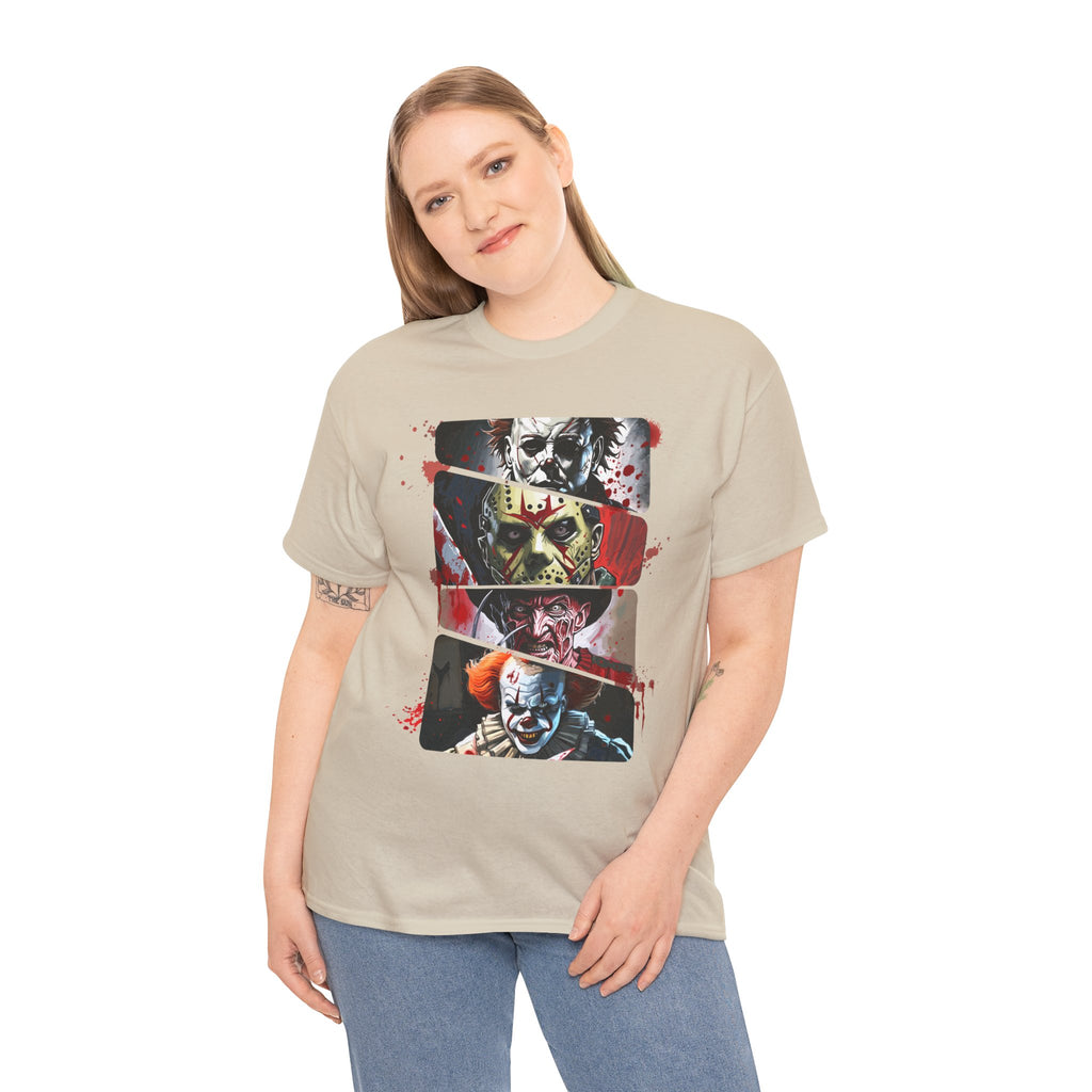Horror Legends Horror Graphic Tee, Unisex Cotton Shirt, Halloween Costume, Horror Movie Gift, Spooky T-Shirt, Horror Fan Apparel