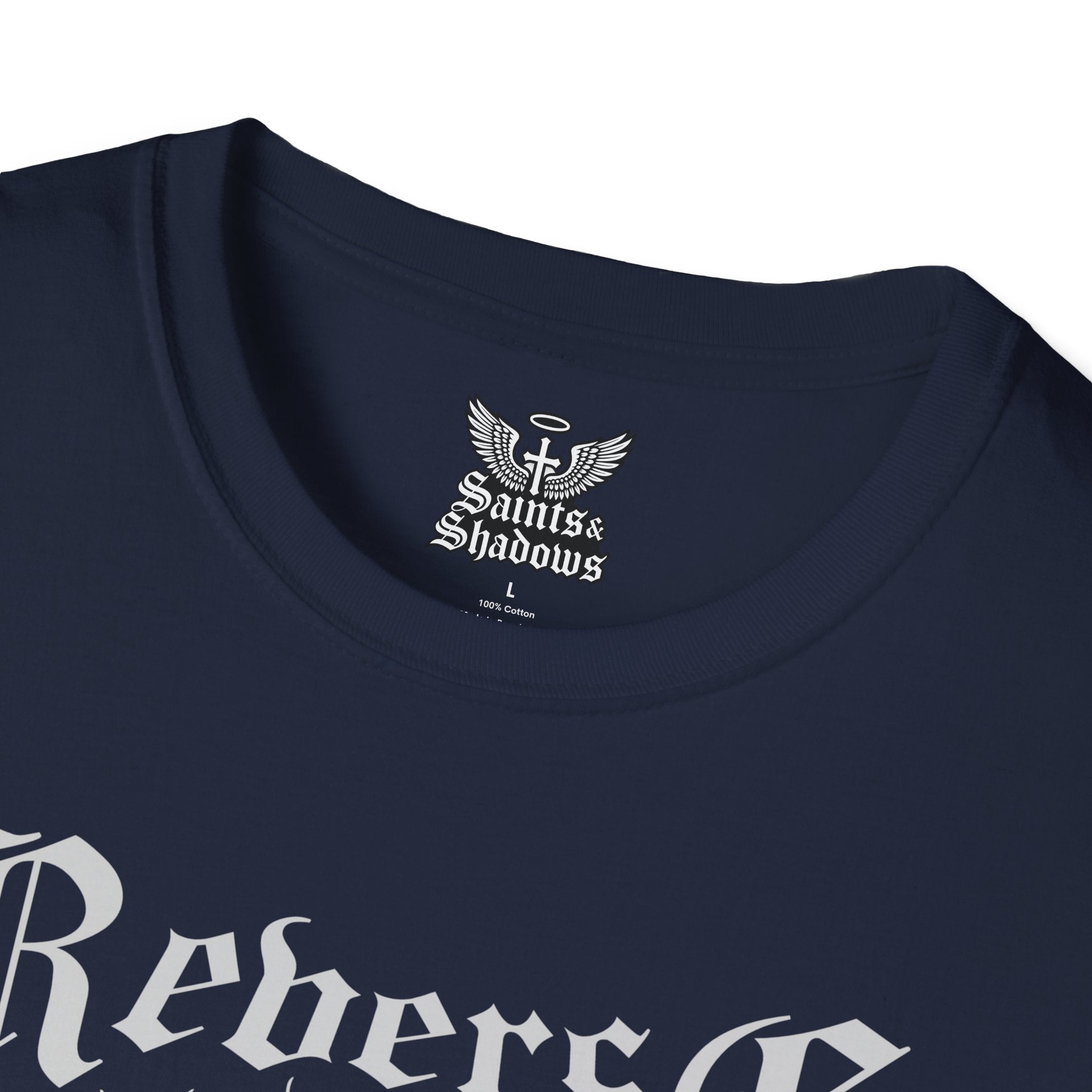 Saints and Shadows - Reverse Centuria, Angelic Artwork Unisex Softstyle T-Shirt, Casual Wear