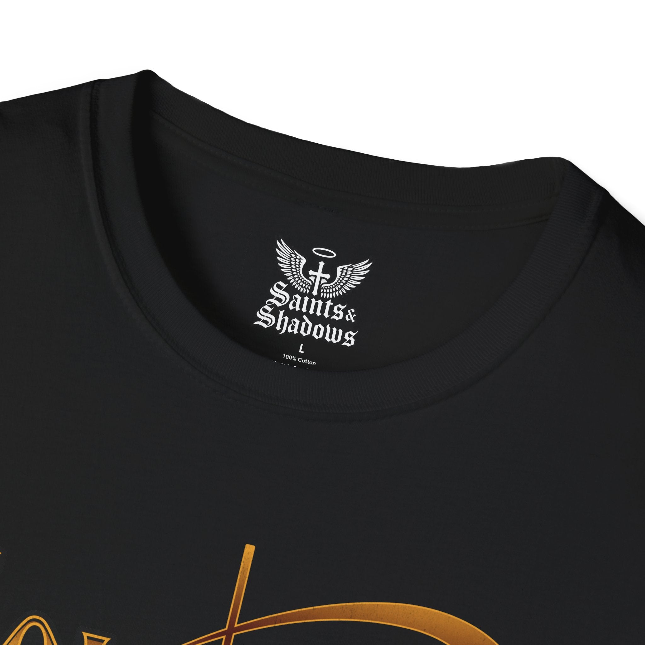 Saints and Shadows - Solitude, Angelic Artwork Unisex Softstyle T-Shirt, Casual Wear