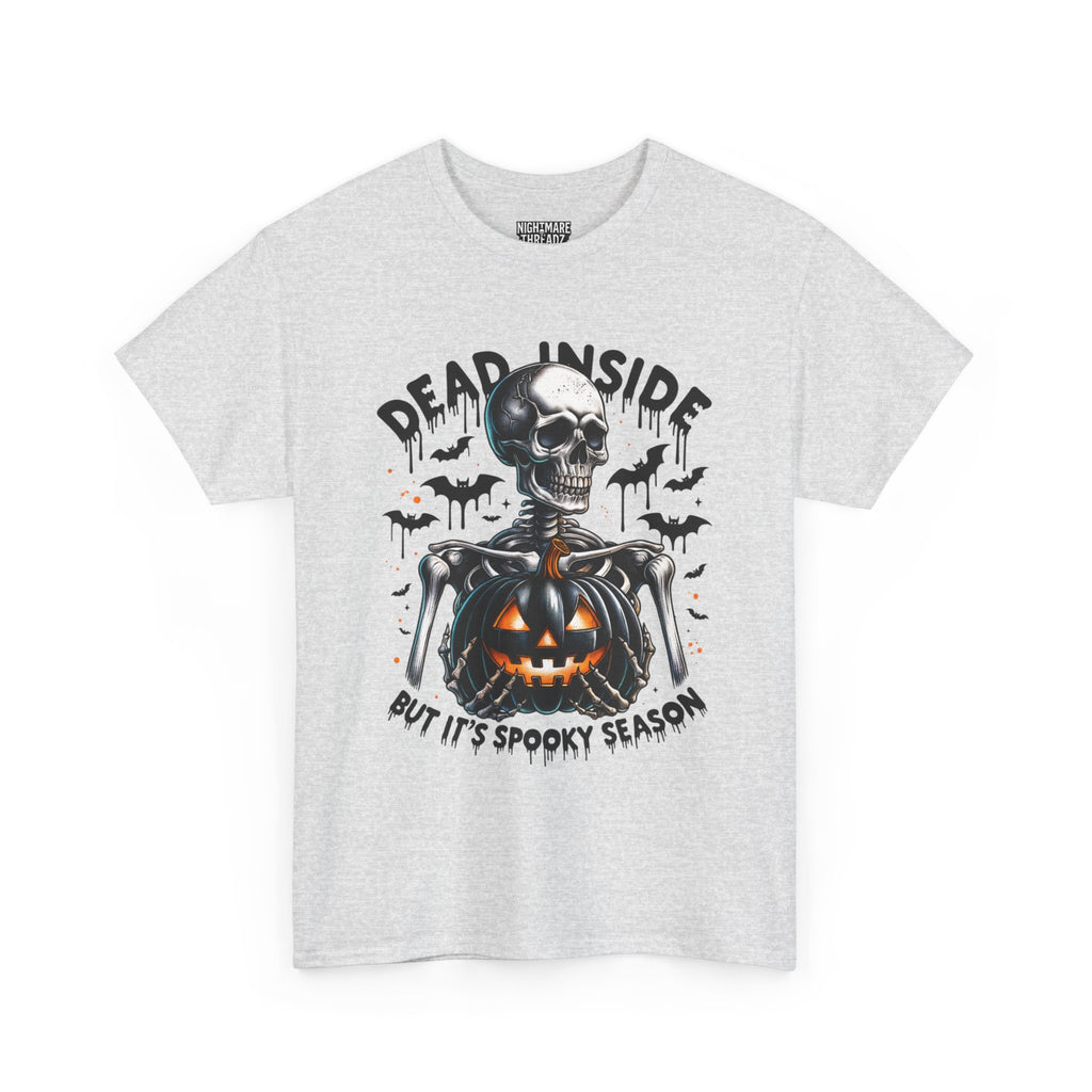 Dead Inside, Spooky Season Tee, Unisex Heavy Cotton T-Shirt, Halloween Shirt, Fun Casual Wear, Graphic Tee, Gift for Halloween Lovers