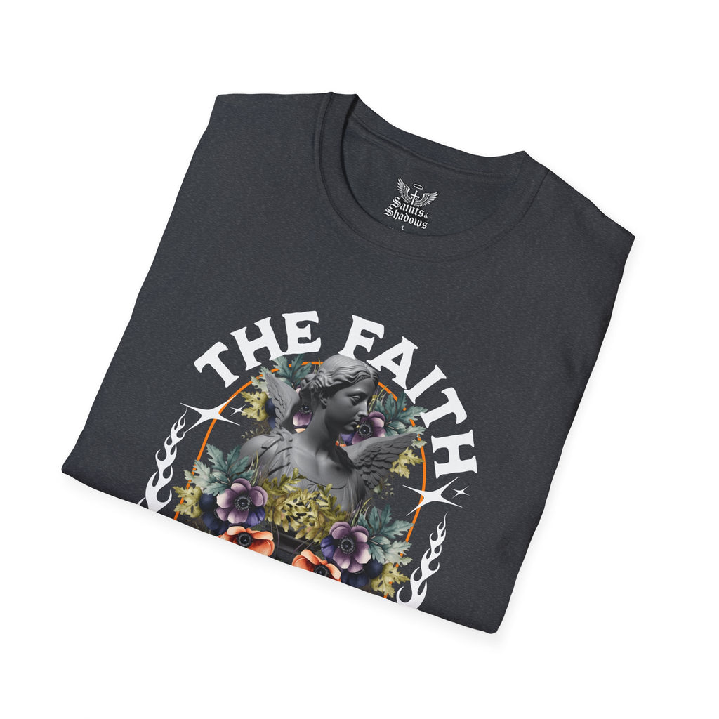 Saints and Shadows - The Faith Never Fail, Angelic Artwork Unisex Softstyle T-Shirt, Casual Wear