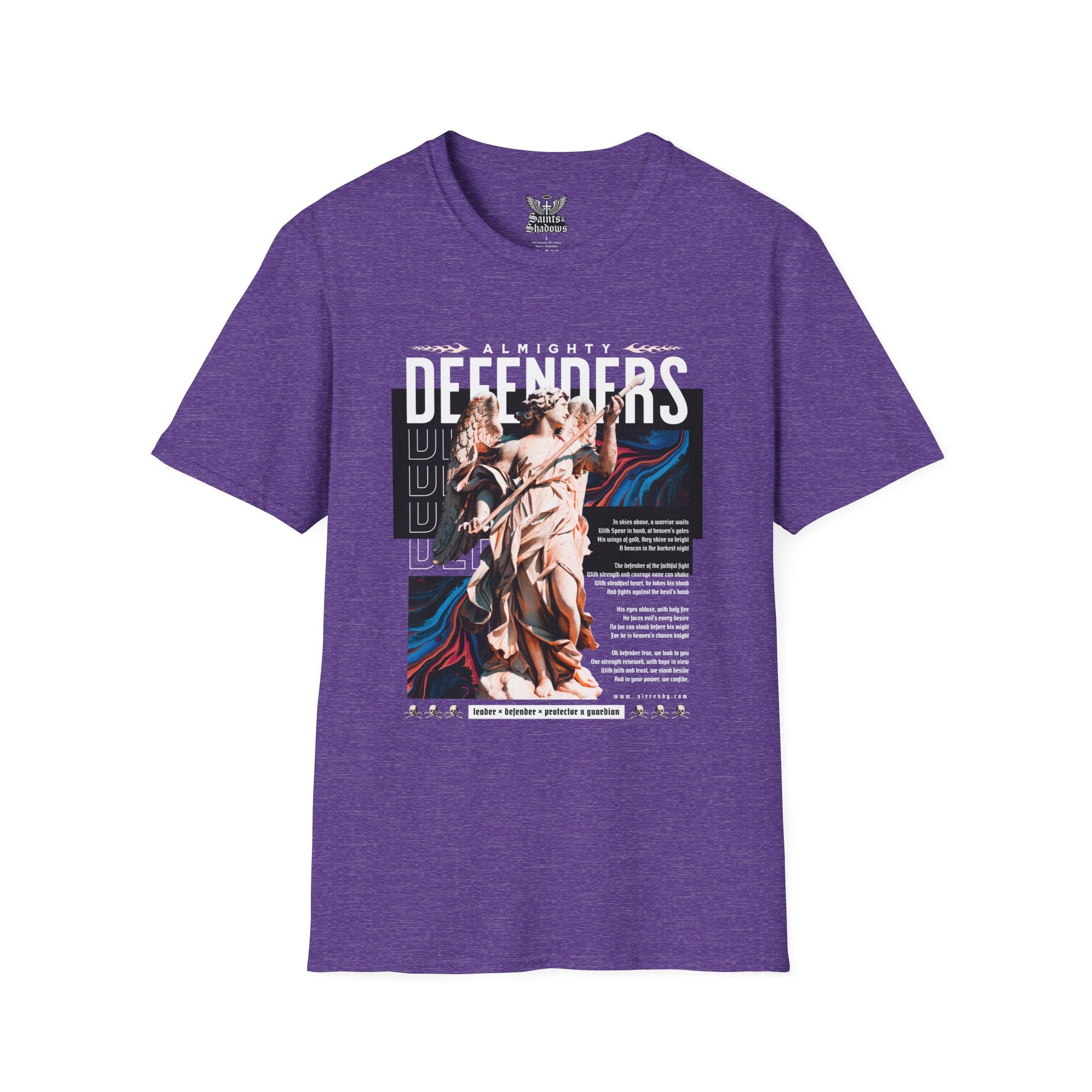 Saints and Shadows - Almighty Defenders, Angelic Artwork Unisex Softstyle T-Shirt, Casual Wear