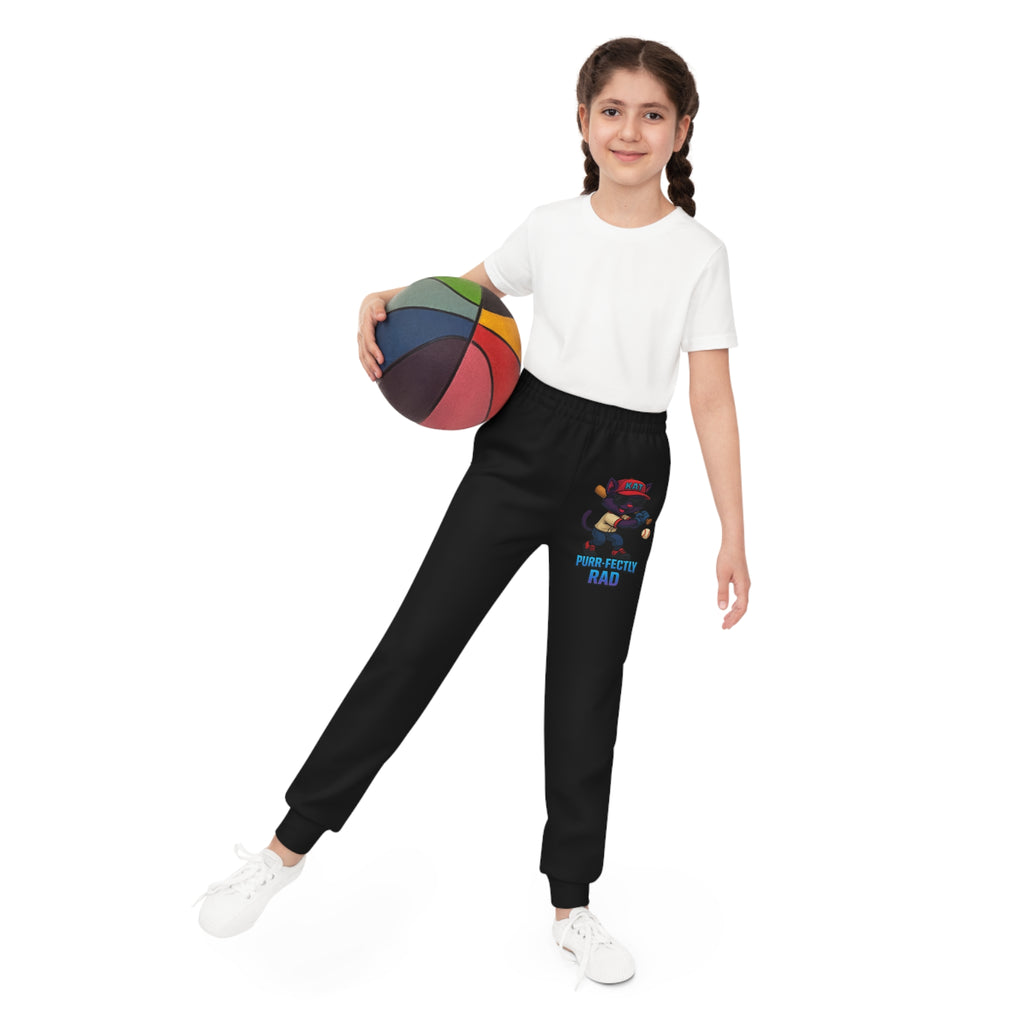 DJ KAT PAWS Purr-fectly Rad Baseball Youth Joggers | Fun, Sporty Kids Activewear