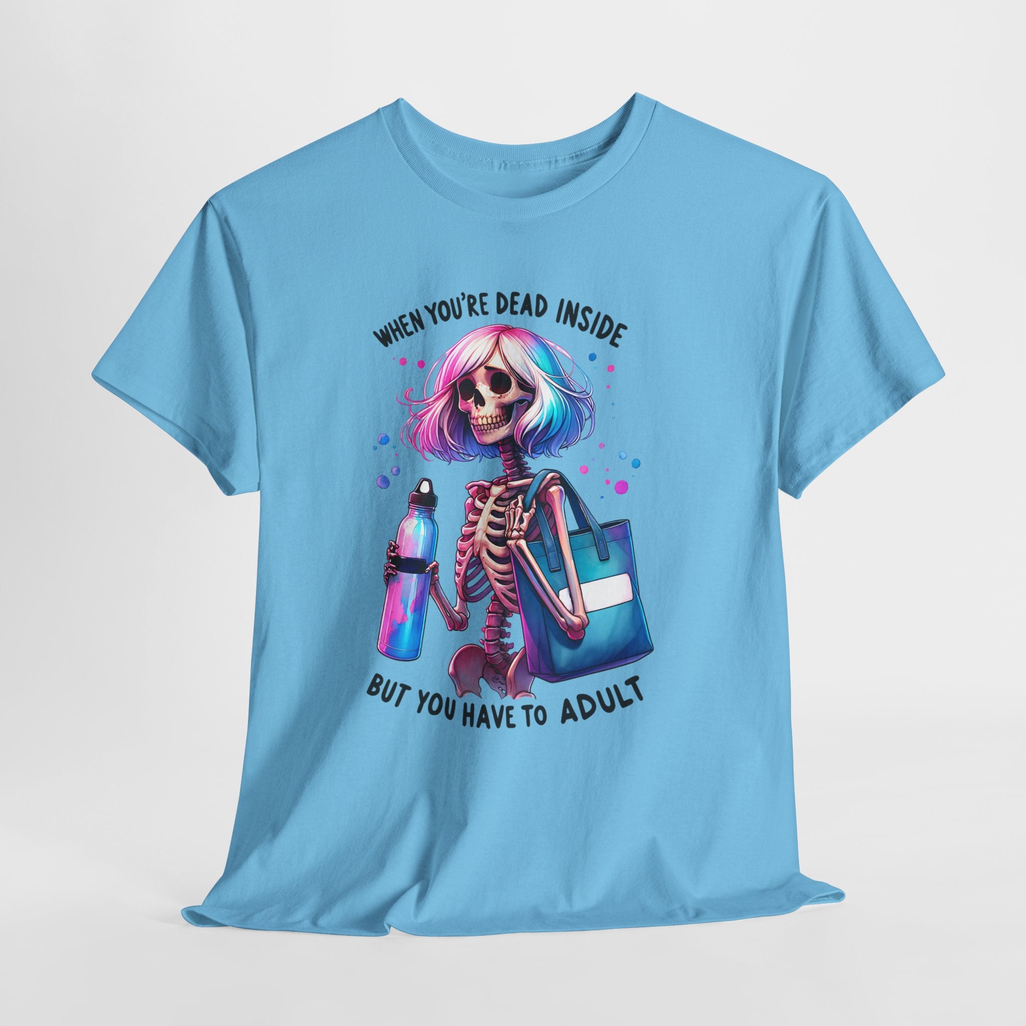 When you're dead onside, Whimsical Skeleton Tee, Funny Graphic Shirt, Perfect for Halloween, Unique Gift Idea, Casual Wear, Everyday Humor