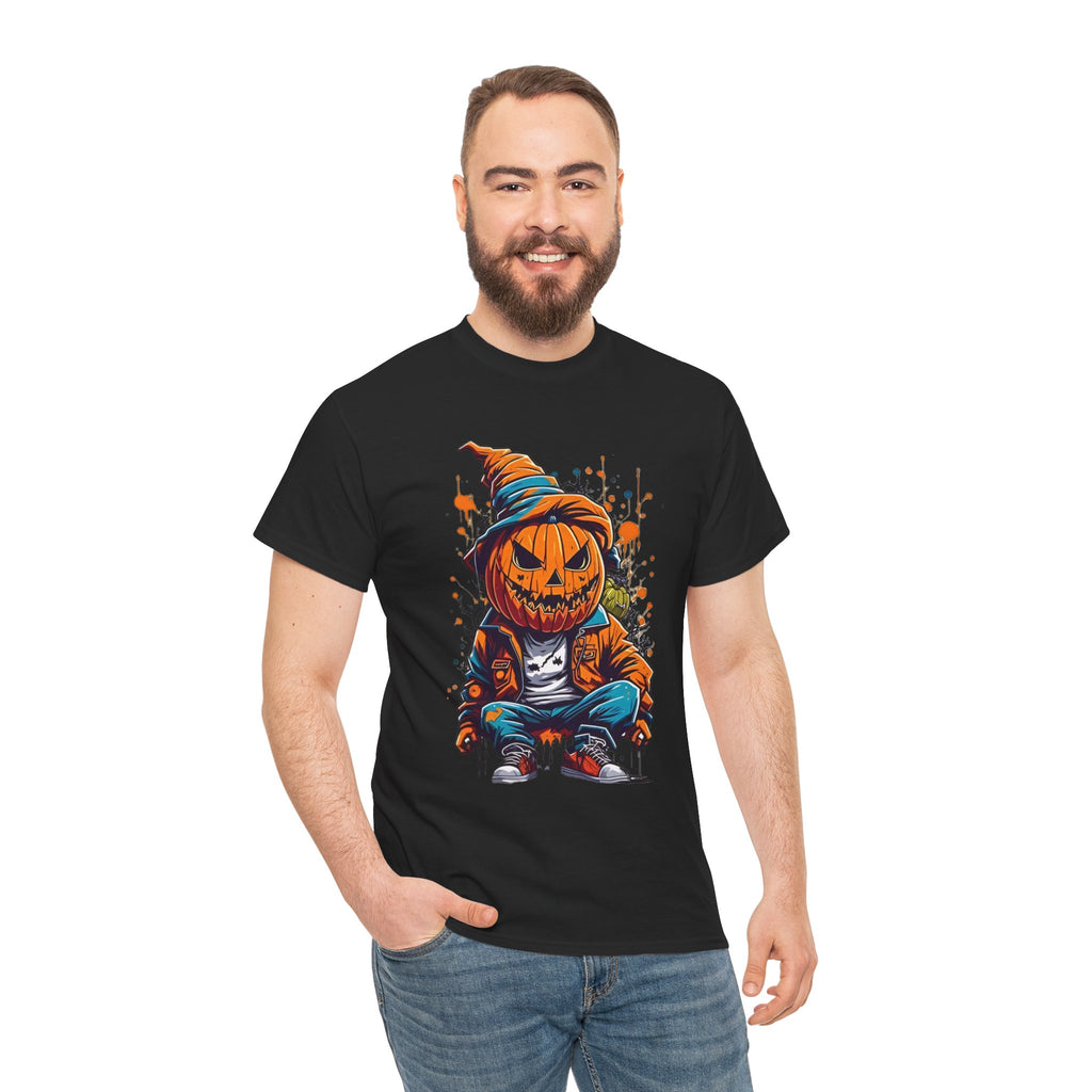 Scary Pumpkin, Horror Graphic Tee, Unisex Cotton Shirt, Halloween Costume, Horror Movie Gift, Spooky T-Shirt, Horror Fan Apparel
