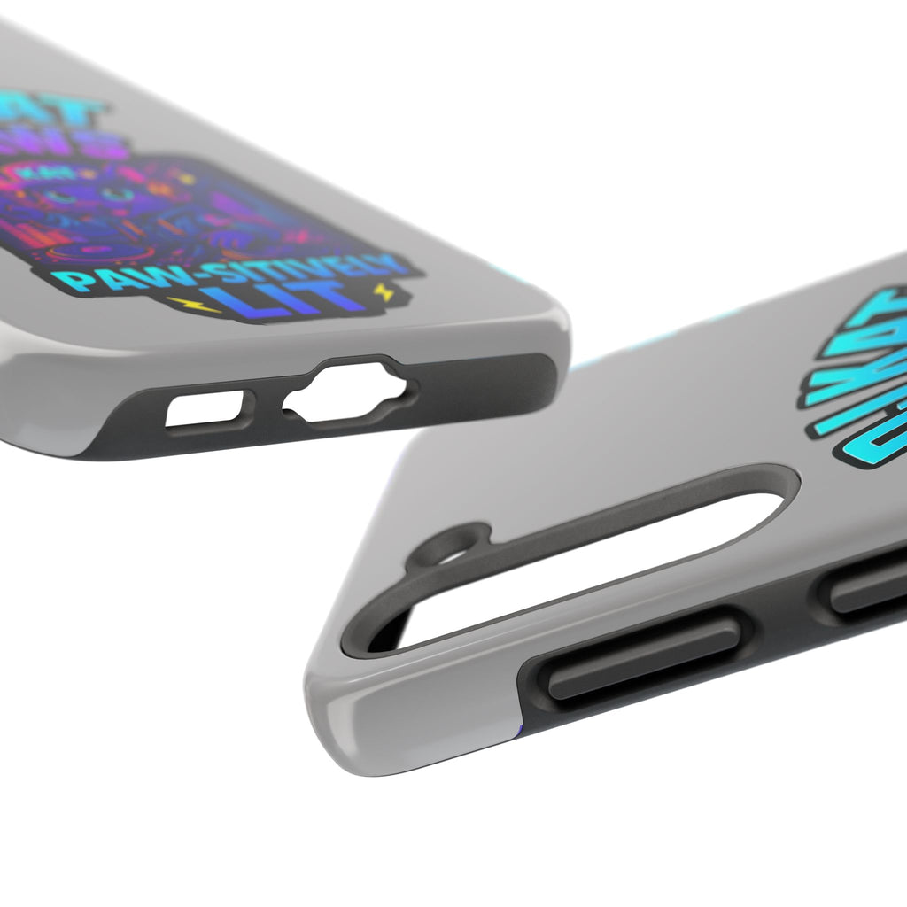 DJ KAT PAWS - Paw-sitively LIT | Tough Phone Cases - Unique Gift for Cat Lovers, Funny Phone Accessory, Music Lover's Case, Pet Owner Present
