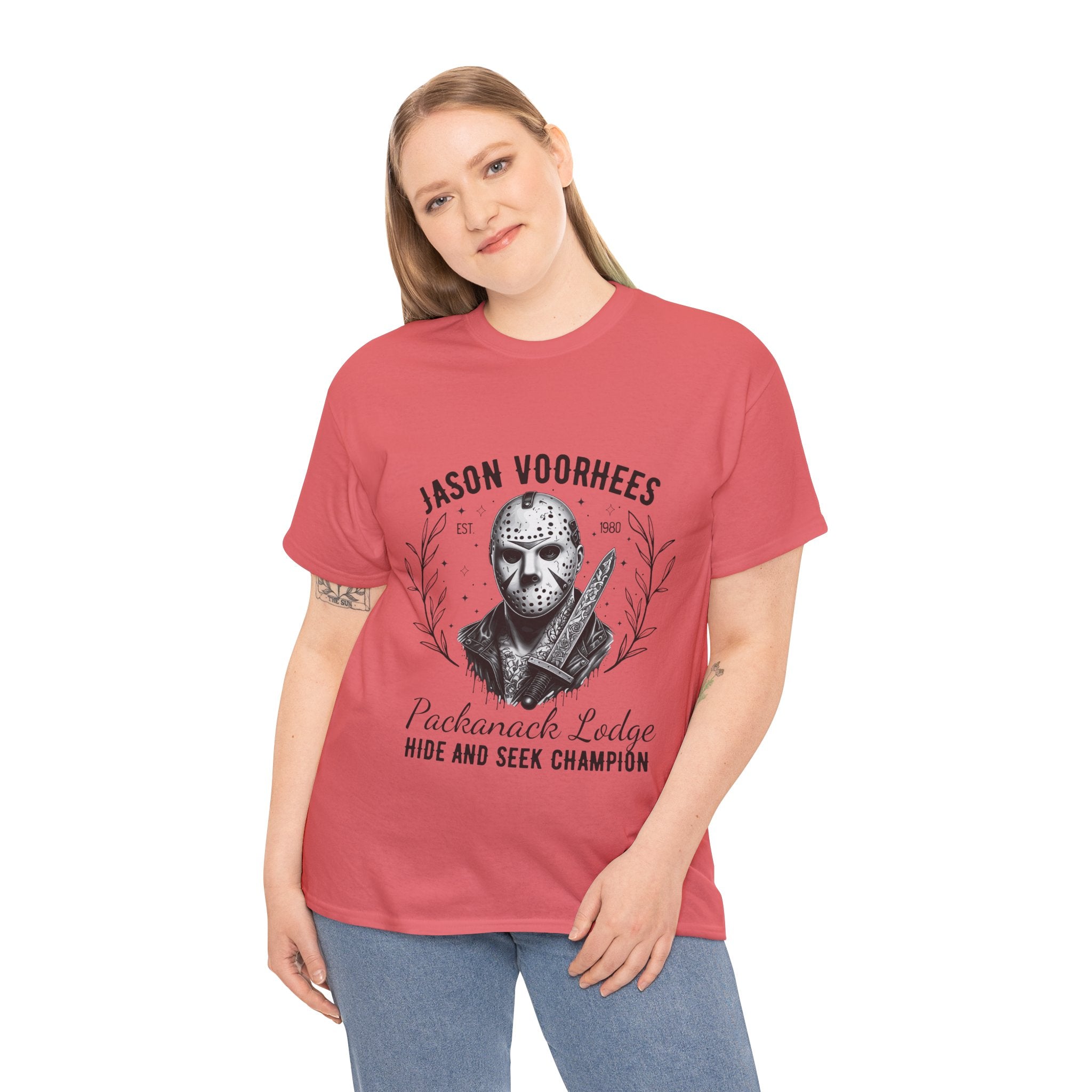 Jason Voorhees 'Hide and Seek Champion'  - Horror Graphic Tee, Unisex Cotton Shirt, Halloween Costume, Horror Movie Gift, Spooky T-Shirt, Horror Fan Apparel