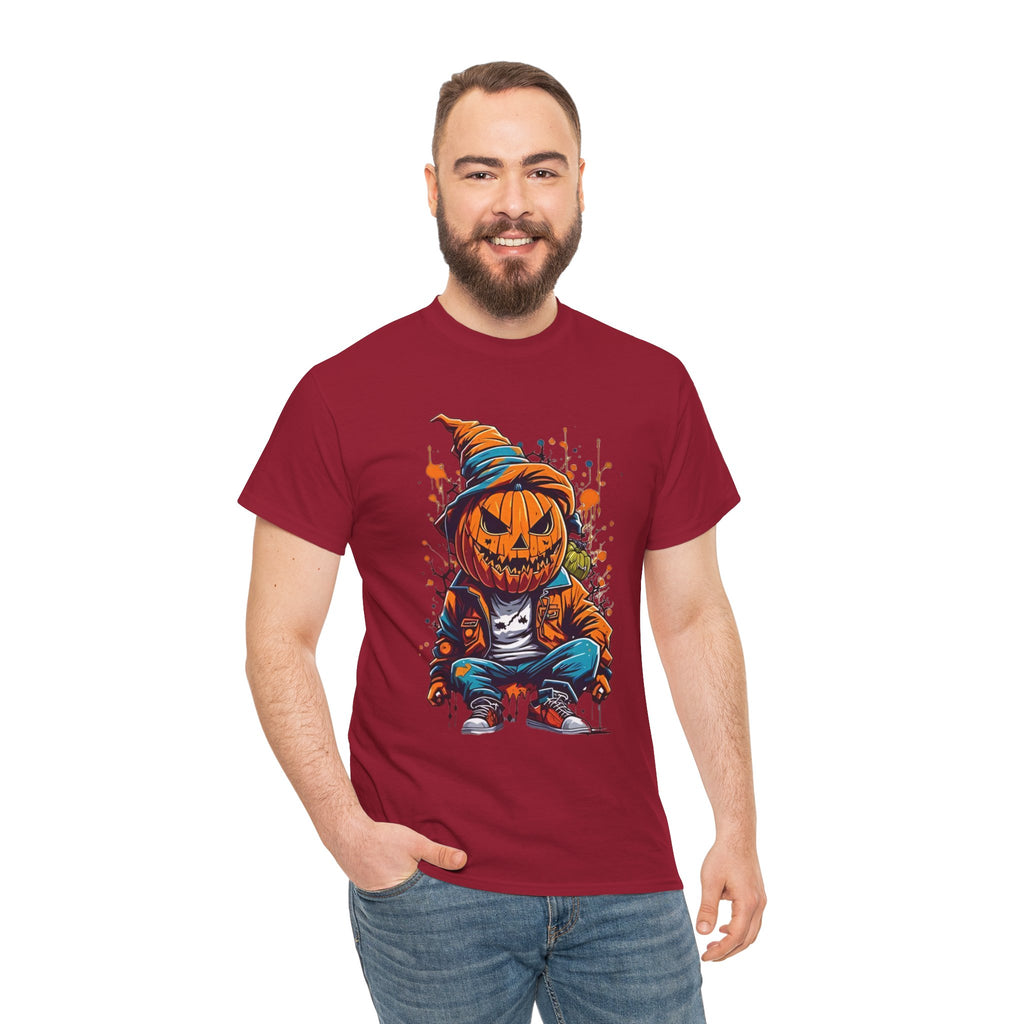 Scary Pumpkin, Horror Graphic Tee, Unisex Cotton Shirt, Halloween Costume, Horror Movie Gift, Spooky T-Shirt, Horror Fan Apparel