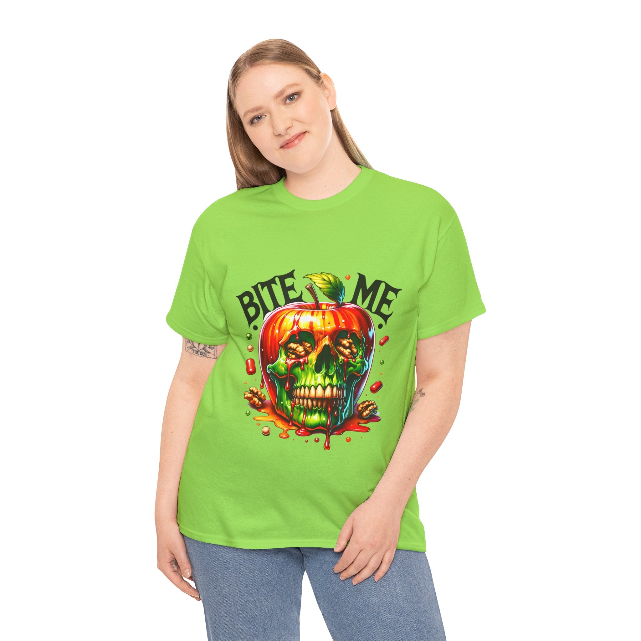Bite Me Skull T-Shirt, Fun Graphic Tee, Halloween Costume Top, Trendy Casual Wear, Unique Gift Idea for Friends