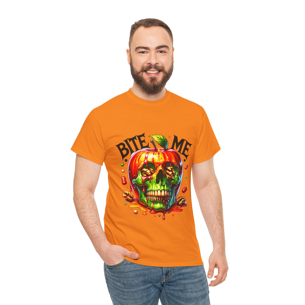 Bite Me Skull T-Shirt, Fun Graphic Tee, Halloween Costume Top, Trendy Casual Wear, Unique Gift Idea for Friends
